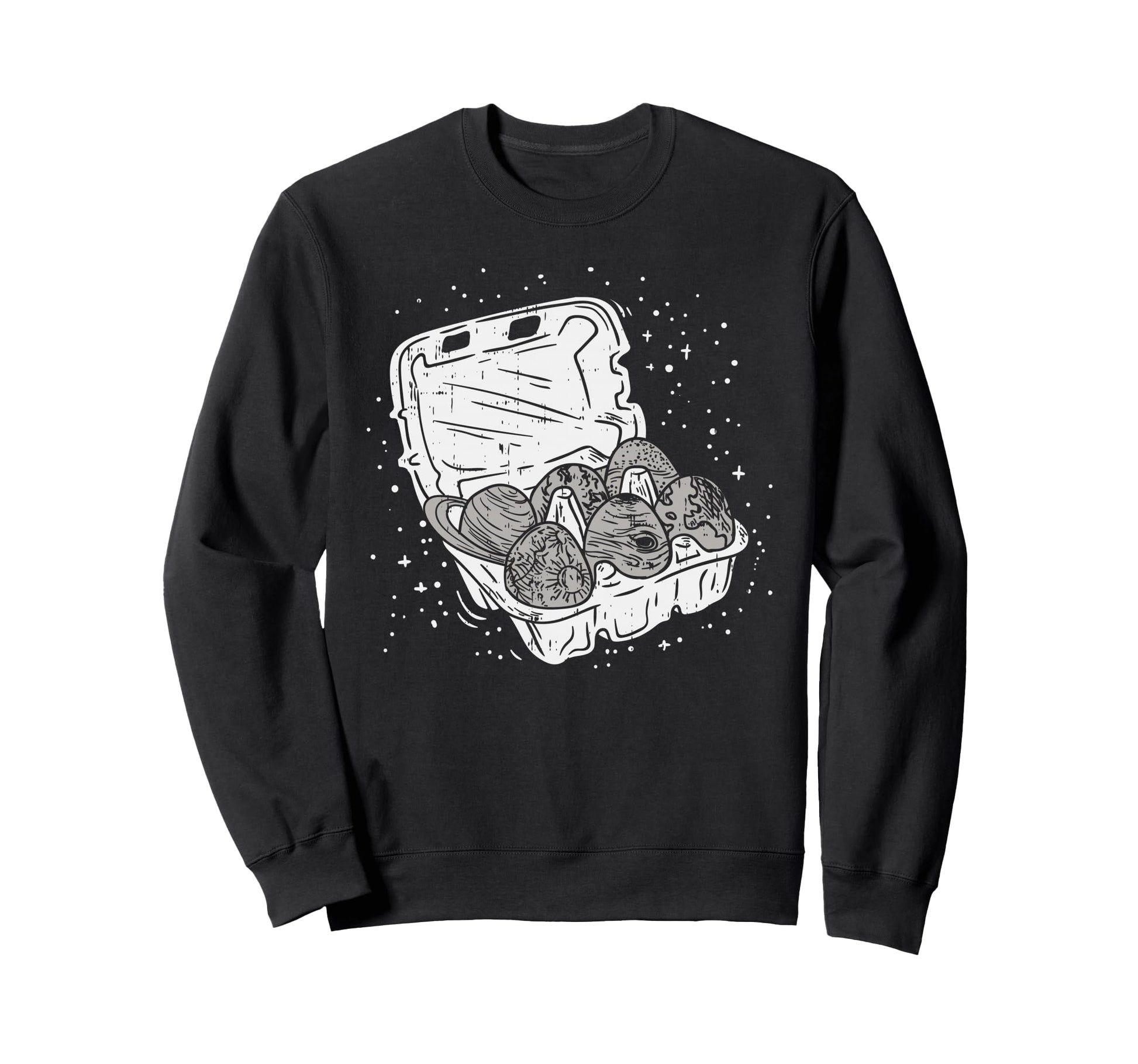 Galaxy Egg Planets Astronaut Tray Sweatshirt - Aesthetic Graphic Unisex - T-Shirt, Sweatshirt, Hoodie