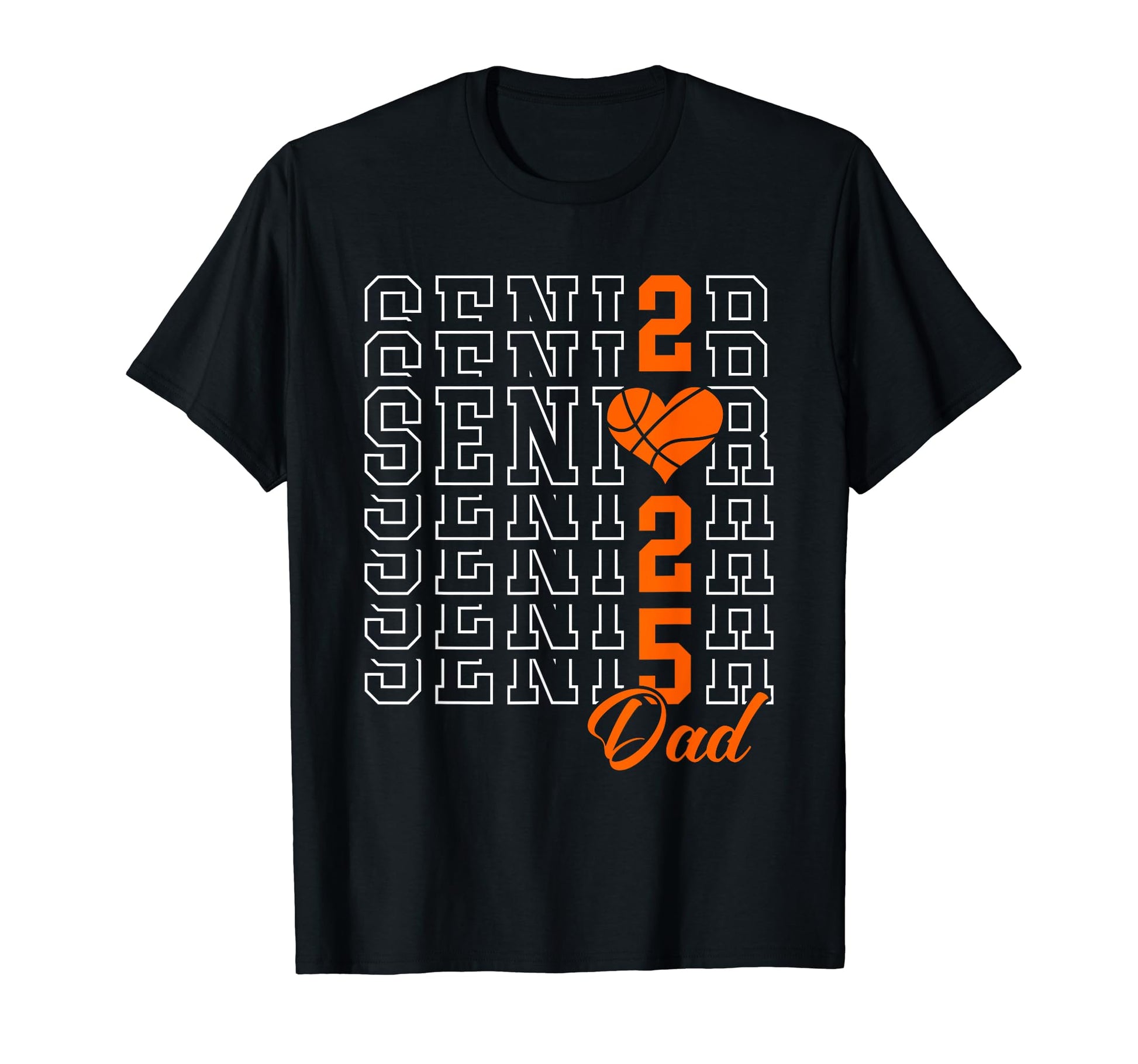 Basketball Senior Dad Graduation T-Shirt - Minimalist Print for Adults - T-Shirt, Sweatshirt, Hoodie