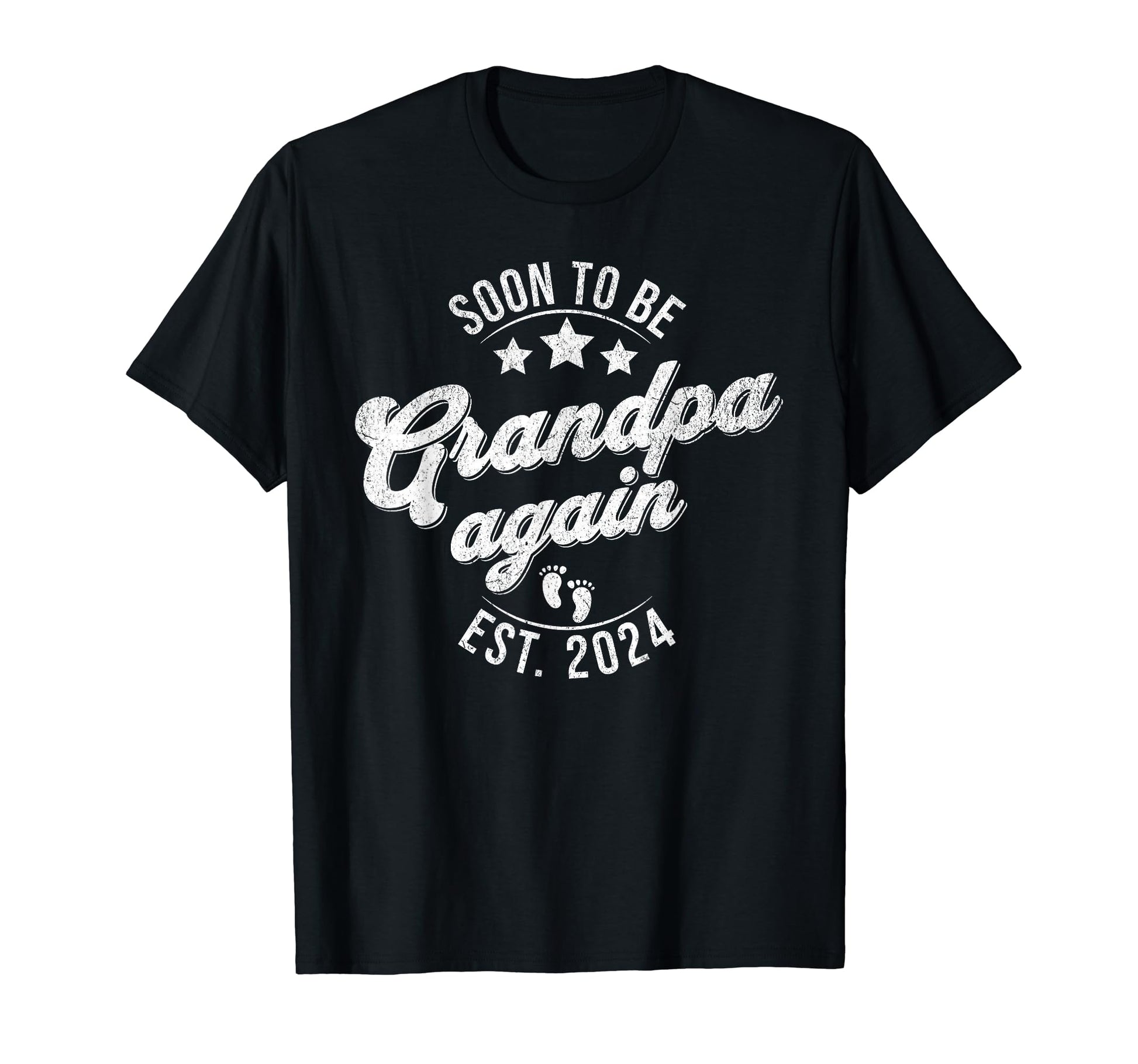 Soon To Be Grandpa Again Est 2024 T-Shirt - Aesthetic Graphic for Adults - T-Shirt, Sweatshirt, Hoodie