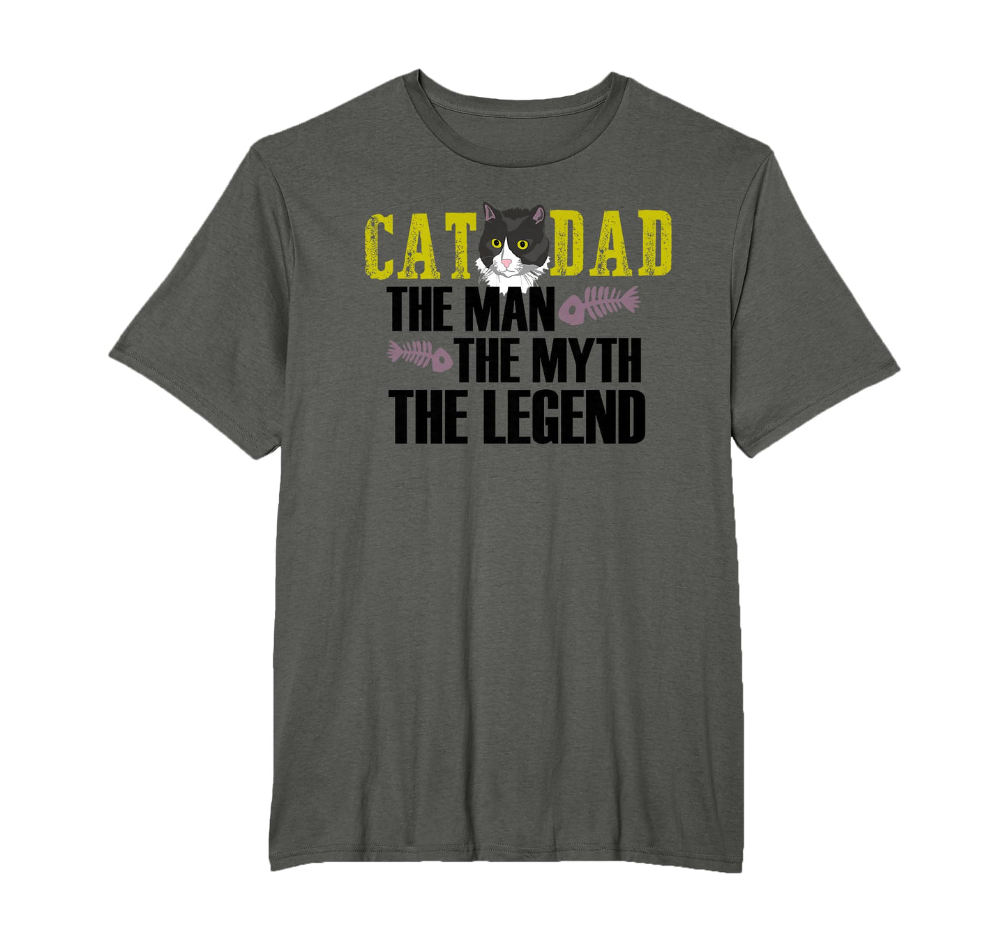 Cat Dad Myth Legend Fathers Day Gift T-Shirt - Trendy Graphic Men Women - T-Shirt, Sweatshirt, Hoodie