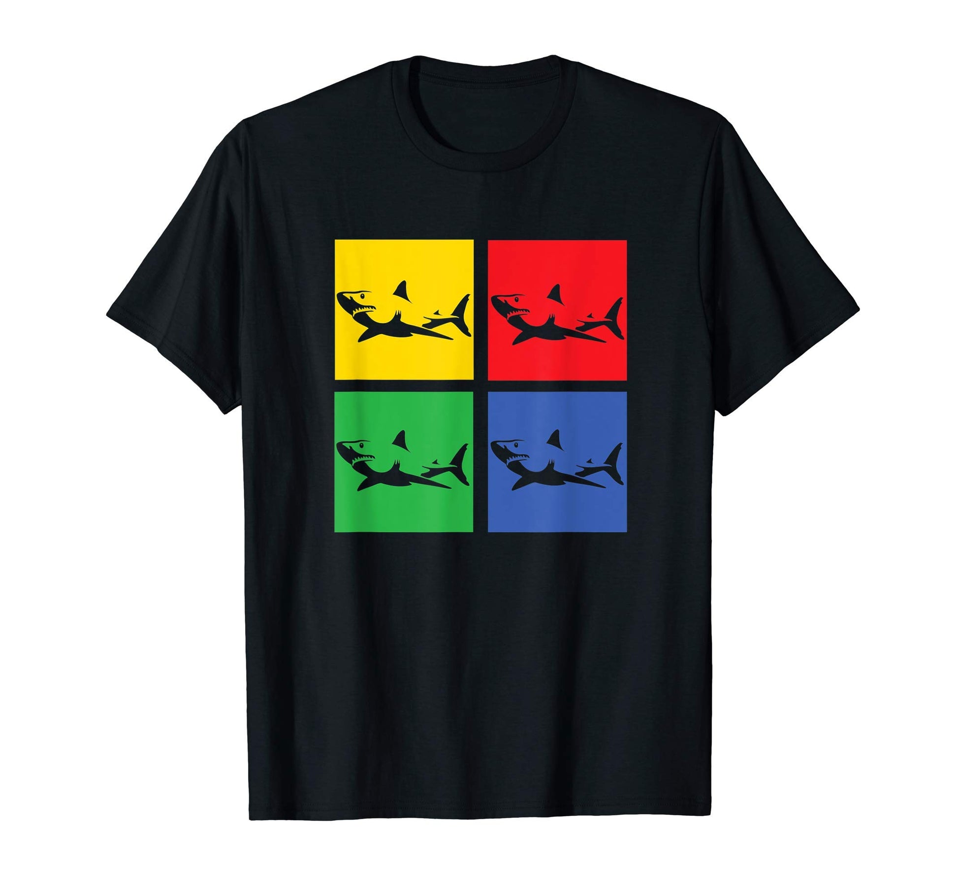 Shark Pop Art Shark Animal Lover T-Shirt - Novelty Apparel for Adults - T-Shirt, Sweatshirt, Hoodie