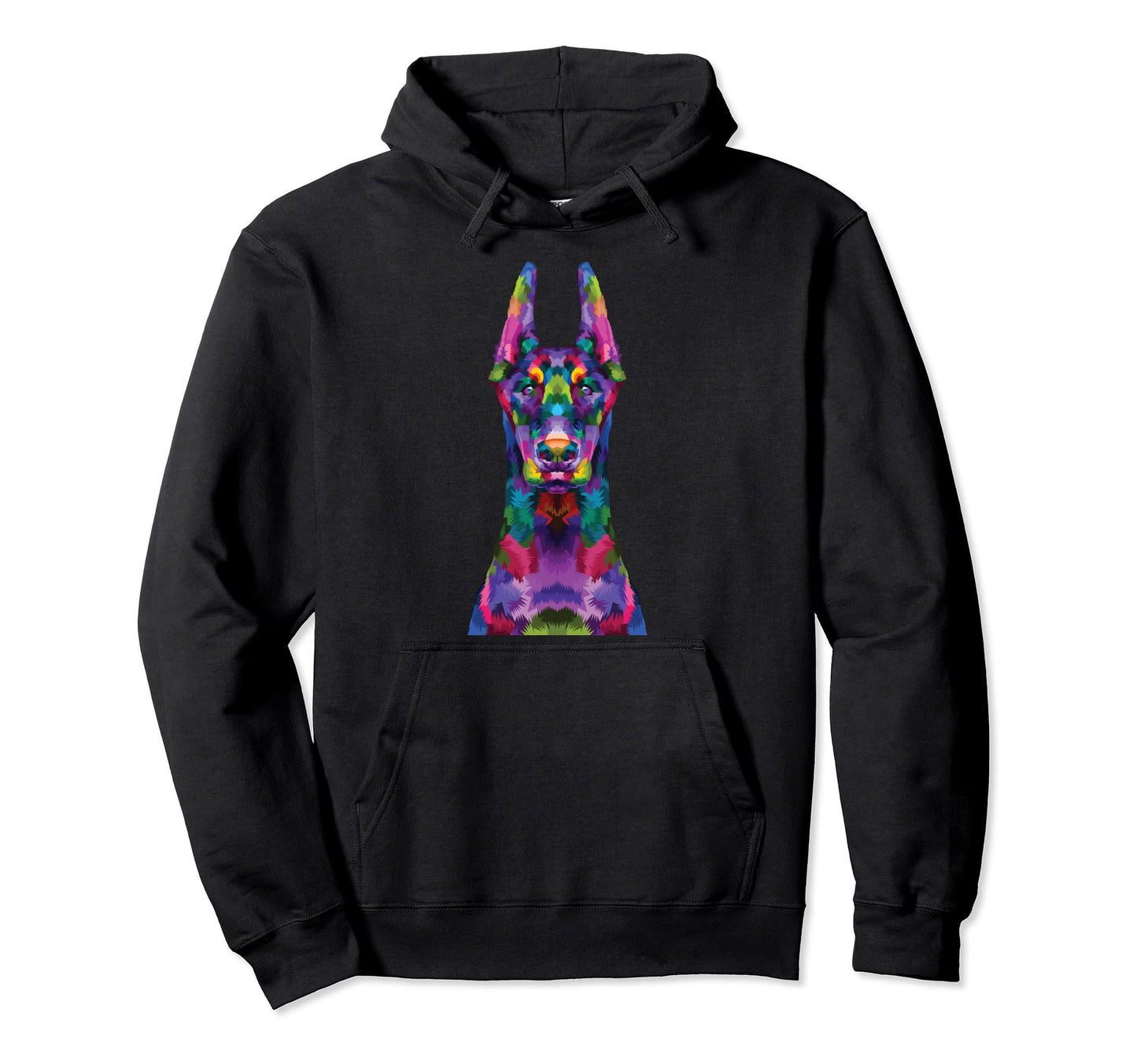 Colorful Doberman Pinscher Dog Pop Art Hoodie - Trendy Graphic for Adults - T-Shirt, Sweatshirt, Hoodie