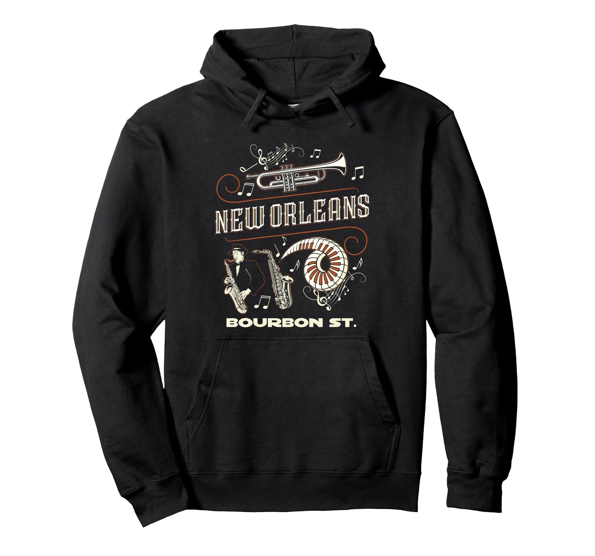 New Orleans Louisiana Jazz Festival Hoodie - Graphic Print for Adults - T-Shirt, Sweatshirt, Hoodie