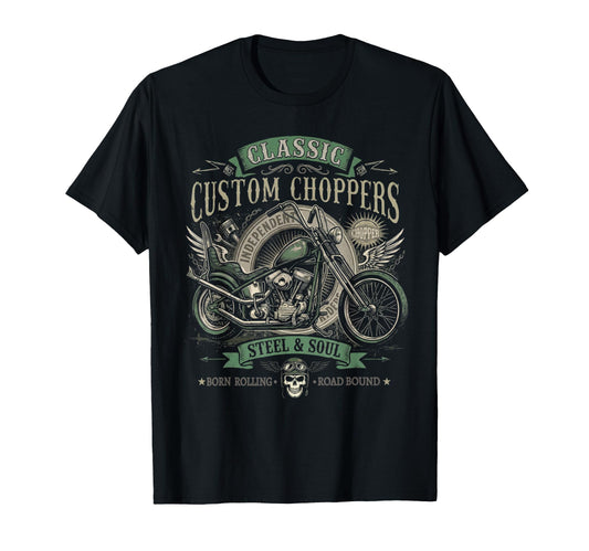 Biker Dad Grunge Fathers Day Chopper T-Shirt - Streetwear Style Men Women - T-Shirt, Sweatshirt, Hoodie