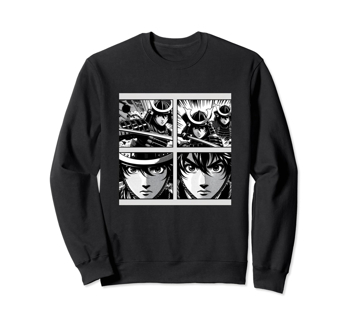 Japanese Fighters Battling Pop Art Sweatshirt - Streetwear Style Men Women - T-Shirt, Sweatshirt, Hoodie