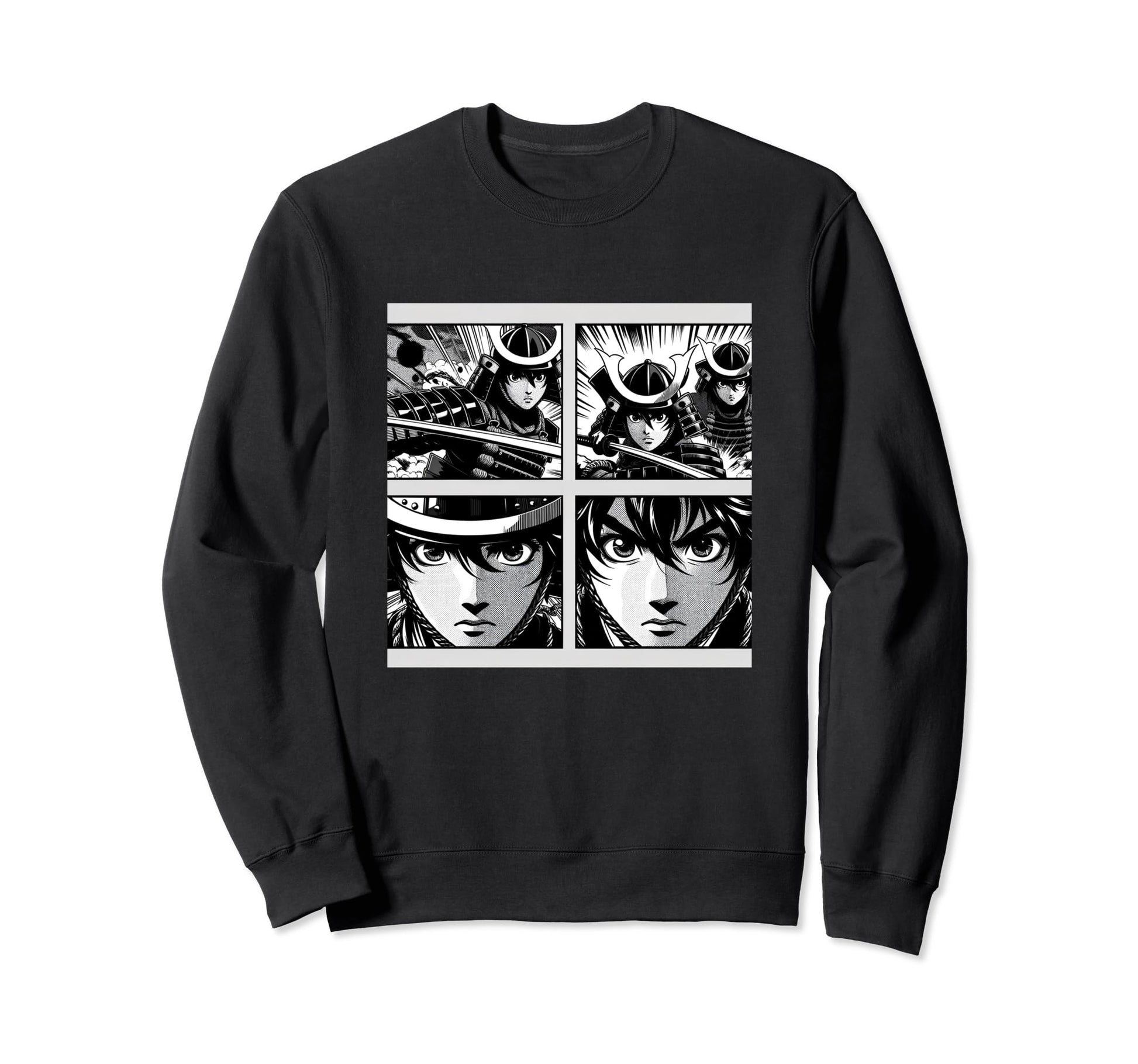 Japanese Fighters Battling Pop Art Sweatshirt - Streetwear Style Men Women - T-Shirt, Sweatshirt, Hoodie