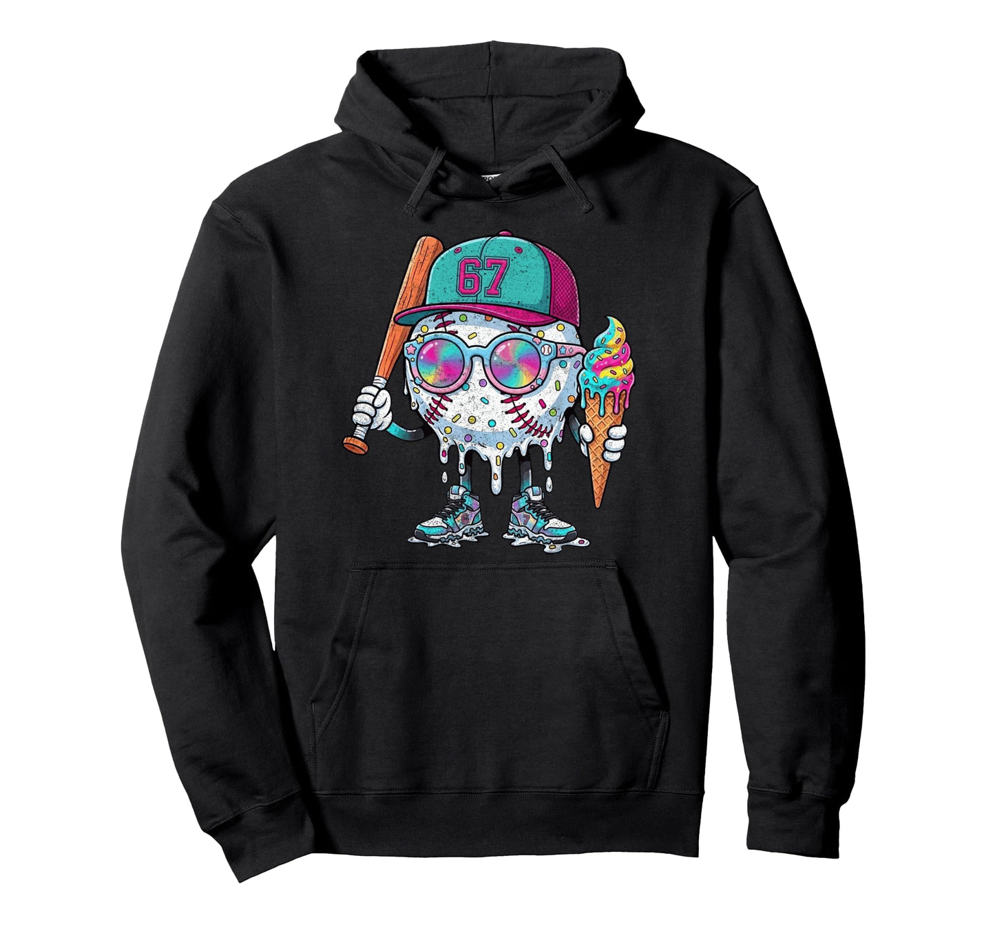 Baseball Drip Ice Cream 67 Gifts T-Shirt - Streetwear Style Unisex - T-Shirt, Sweatshirt, Hoodie