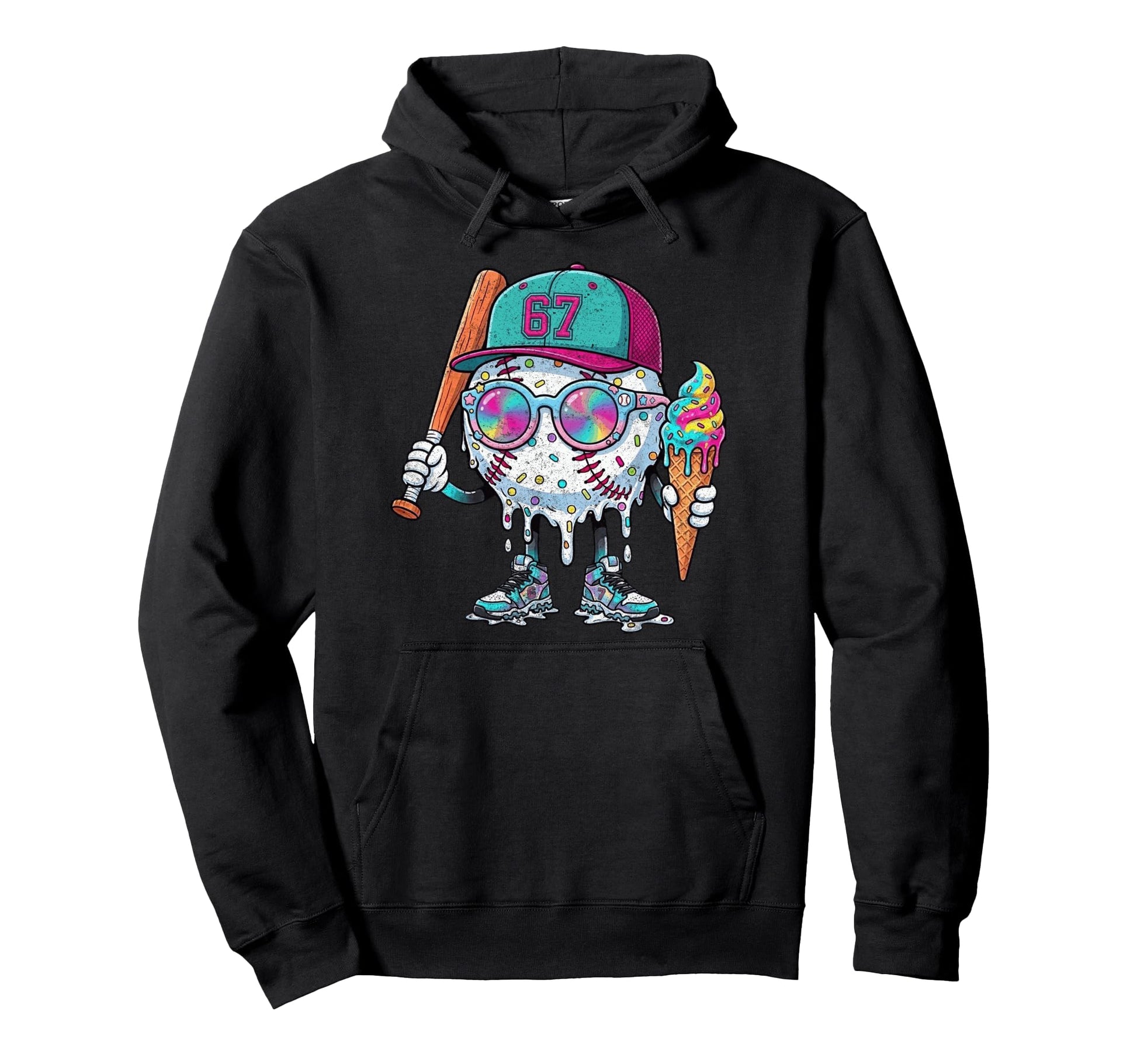 Baseball Drip Ice Cream 67 Gifts T-Shirt - Streetwear Style Unisex - T-Shirt, Sweatshirt, Hoodie