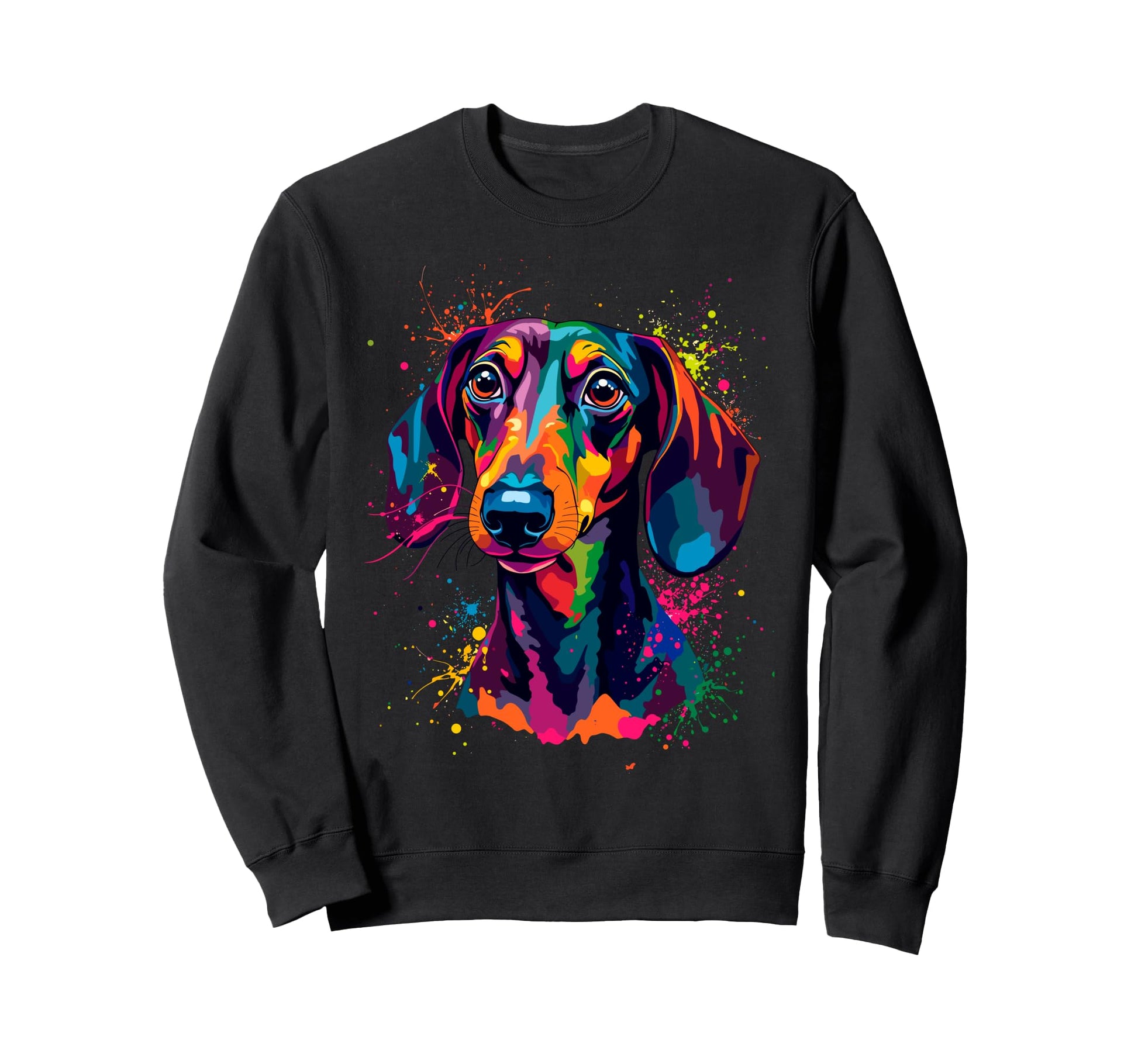 Pop Art Dachshund Lover Owner Sweatshirt - Casual Everyday Wear for Adults - T-Shirt, Sweatshirt, Hoodie