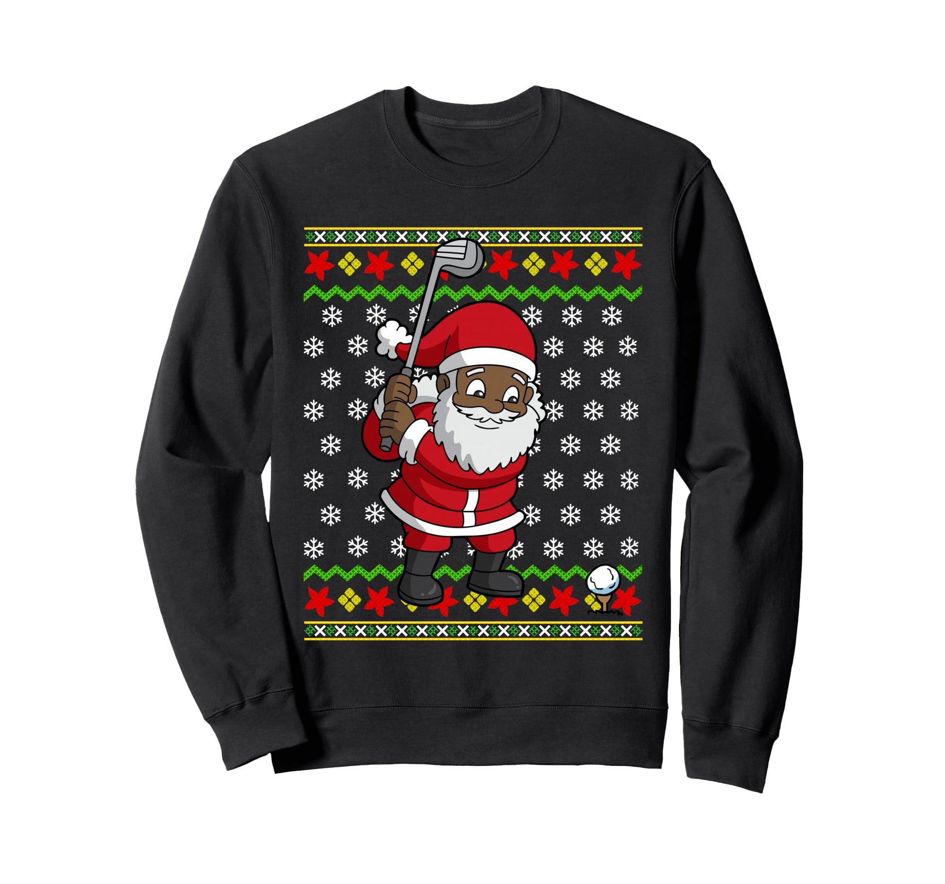 Golfing Black African American Sweatshirt - Novelty Apparel for Adults - T-Shirt, Sweatshirt, Hoodie