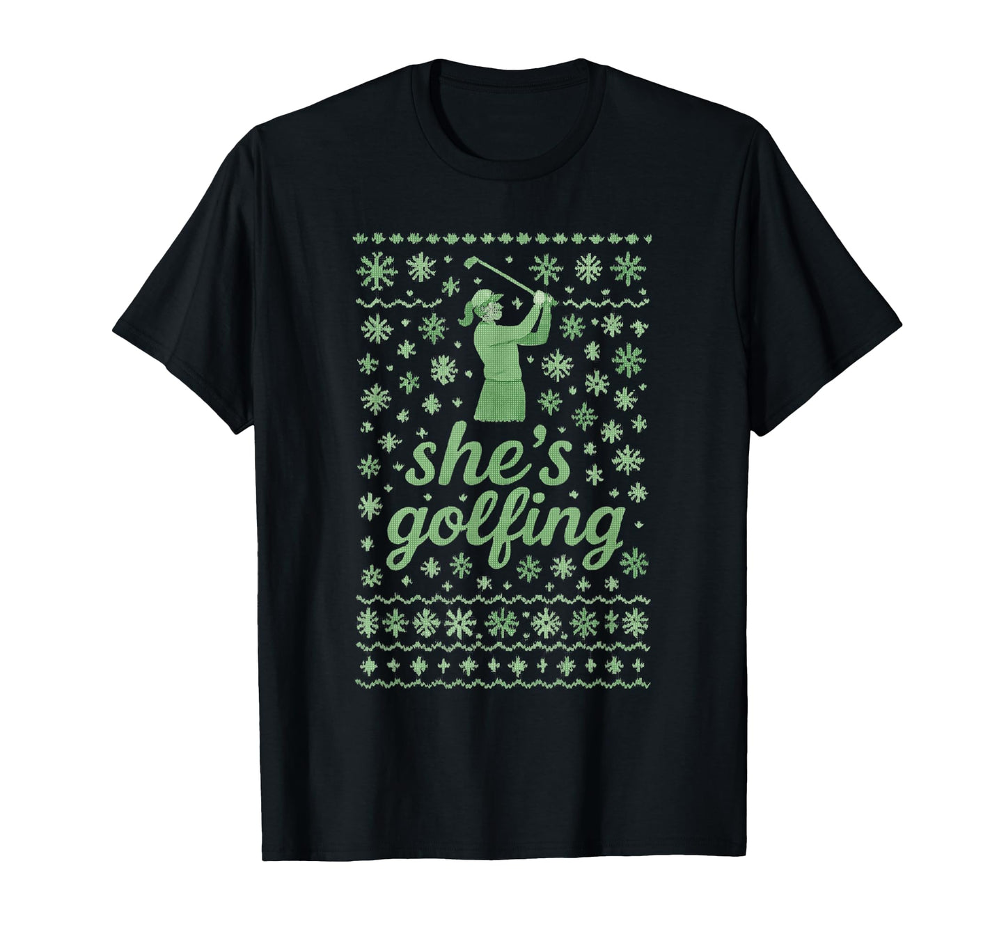 Shes Golfing Funny Dad Golfing Dad T-Shirt - Casual Everyday Wear Unisex - T-Shirt, Sweatshirt, Hoodie