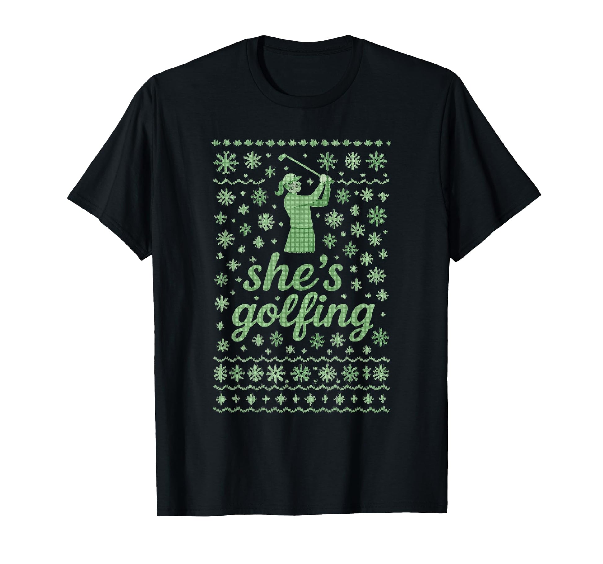Shes Golfing Funny Dad Golfing Dad T-Shirt - Casual Everyday Wear Unisex - T-Shirt, Sweatshirt, Hoodie