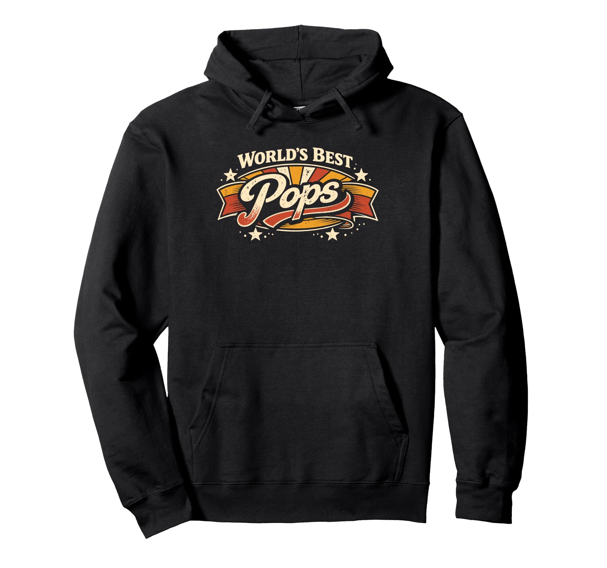 Worlds Best Pops Grandpa Hoodie - Novelty Apparel Unisex - T-Shirt, Sweatshirt, Hoodie