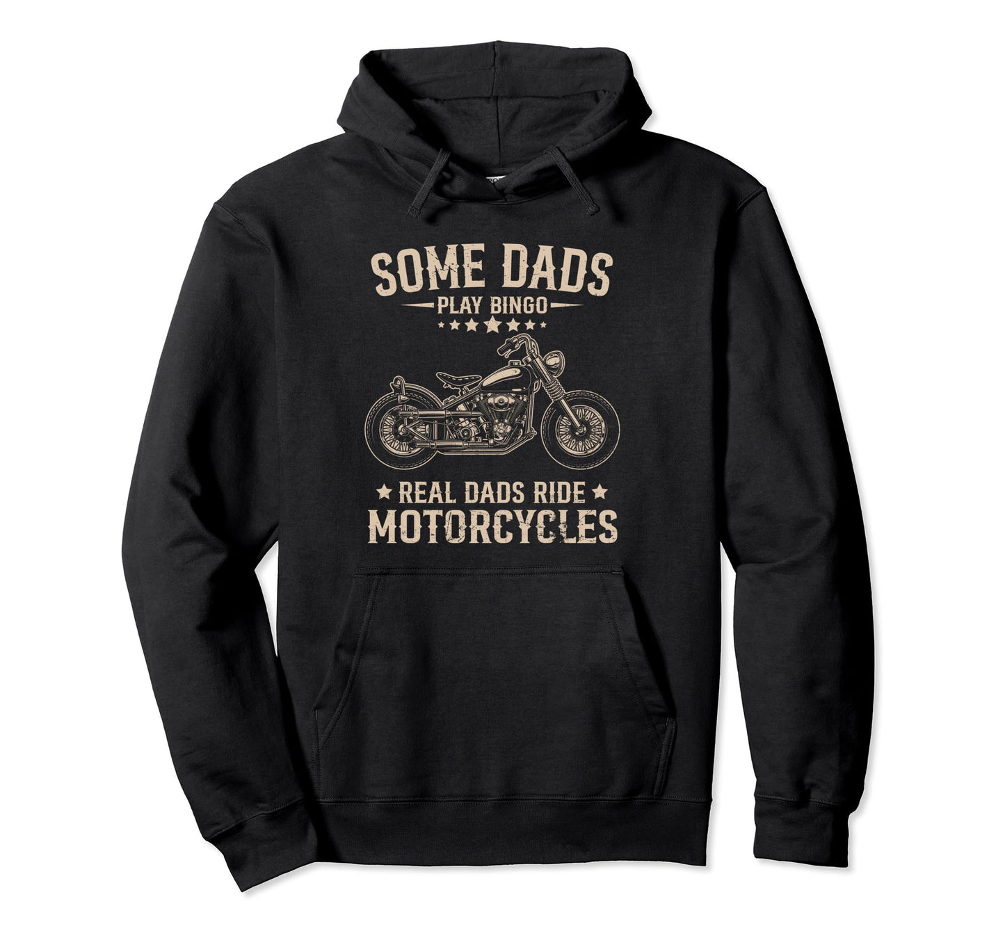 Real Dad Ride Motorcycles Not Play Hoodie - Minimalist Print Men Women - T-Shirt, Sweatshirt, Hoodie