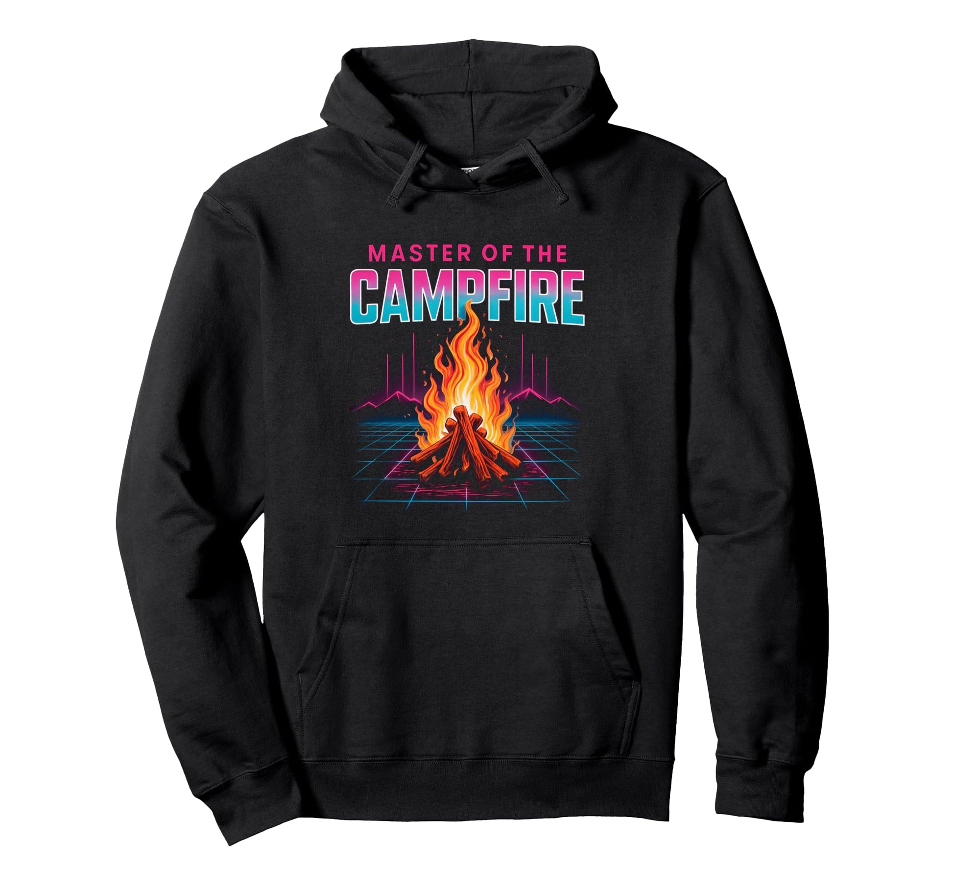 Campfire King Dad Outdoor Camping Gift Hoodie - Custom Art Print for Adults - T-Shirt, Sweatshirt, Hoodie