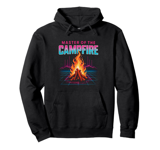 Campfire King Dad Outdoor Camping Gift Hoodie - Custom Art Print for Adults - T-Shirt, Sweatshirt, Hoodie