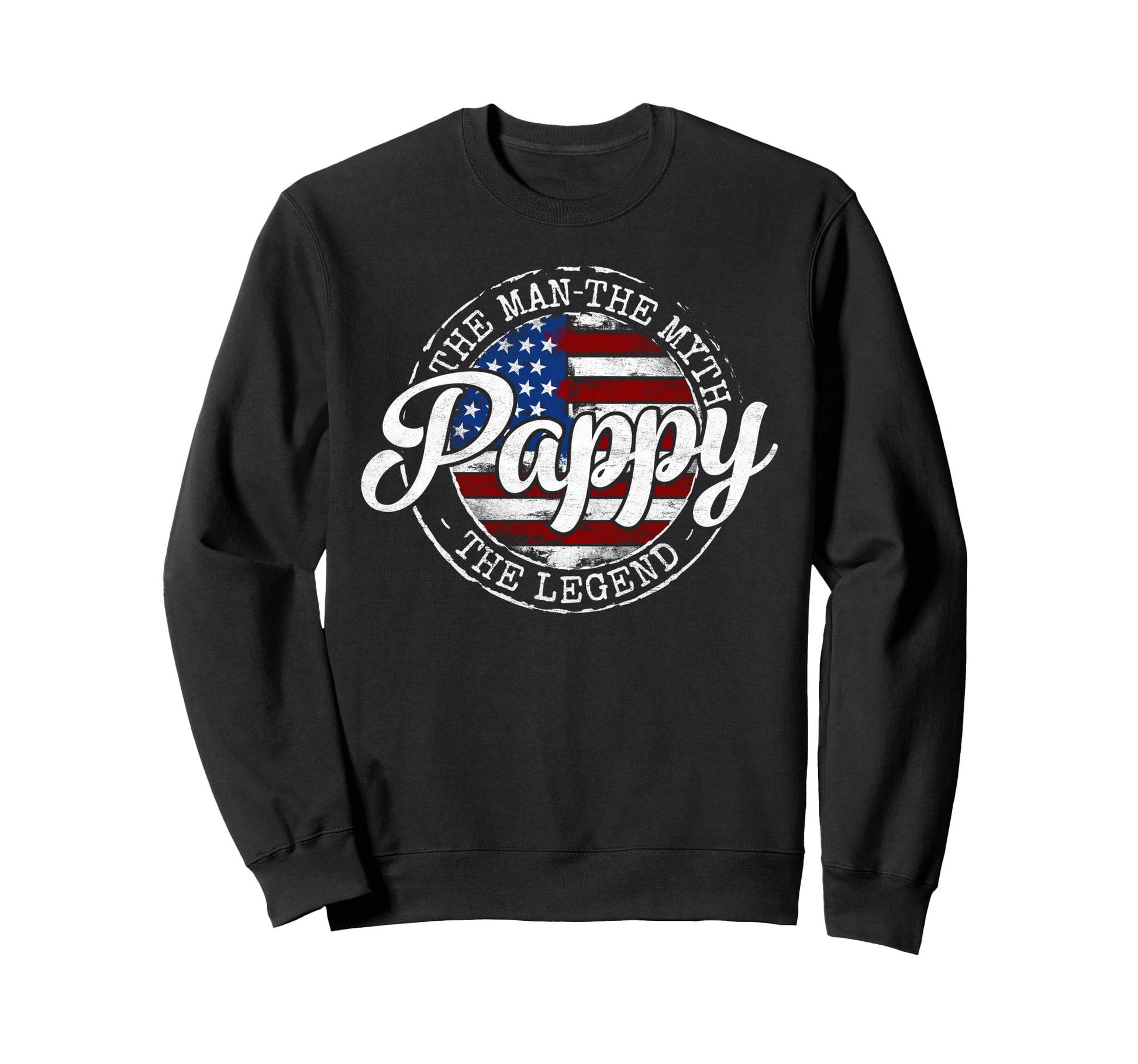 Pappy Myth Legend Usa Flag Sweatshirt - Custom Art Print for Adults - T-Shirt, Sweatshirt, Hoodie