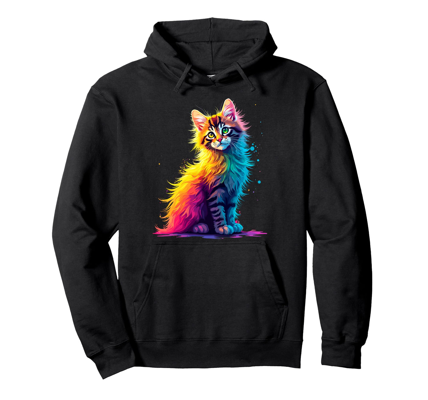 Colorful Kitty Funny Cats Mom Cat Lover Hoodie - Minimalist Print Unisex - T-Shirt, Sweatshirt, Hoodie