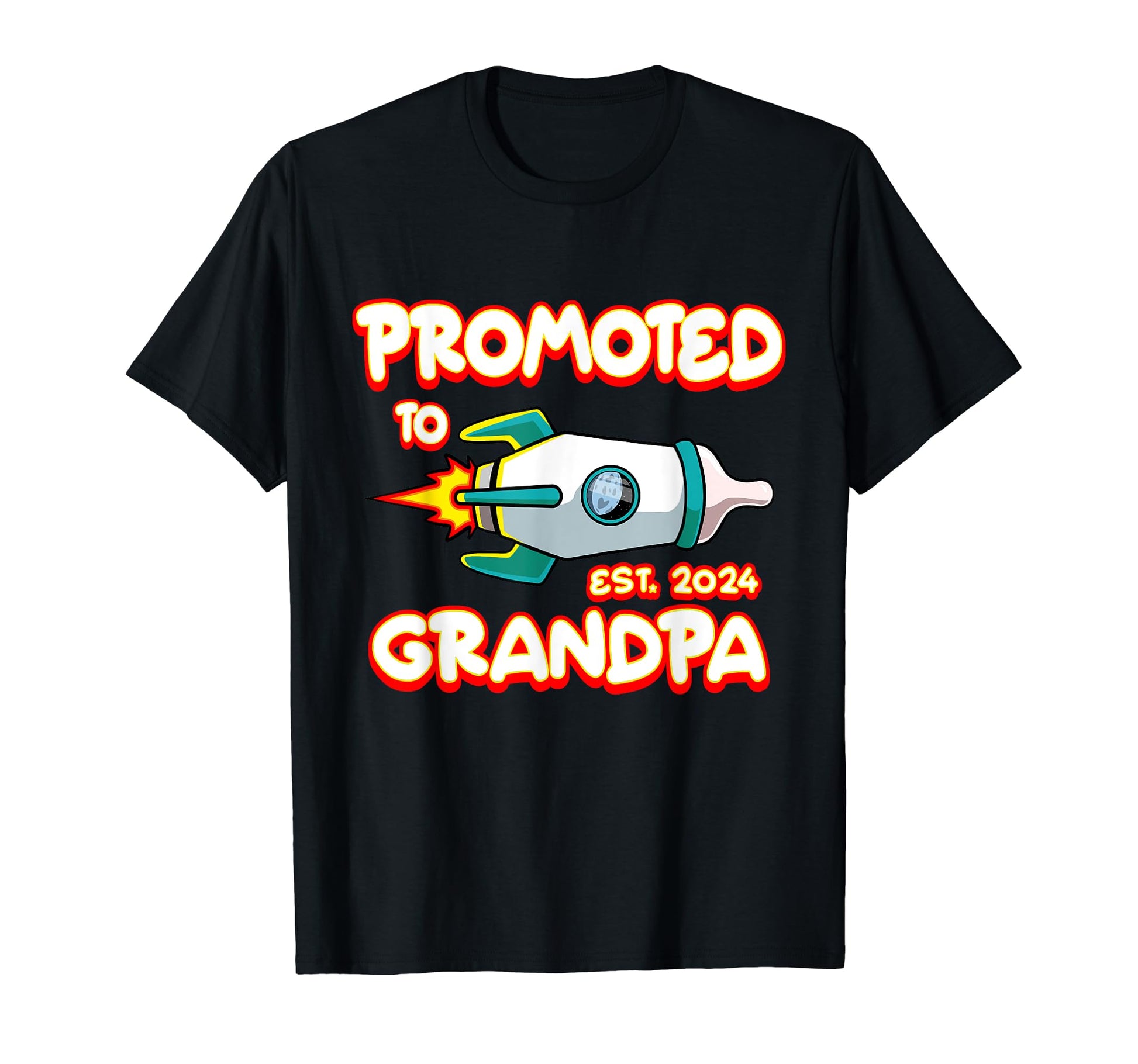 Promoted To Grandpa Est 2024 T-Shirt - Casual Everyday Wear Men Women - T-Shirt, Sweatshirt, Hoodie