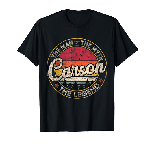 Carson Myth Legend Personalized Name T-Shirt - Fun Novelty Design Unisex - T-Shirt, Sweatshirt, Hoodie