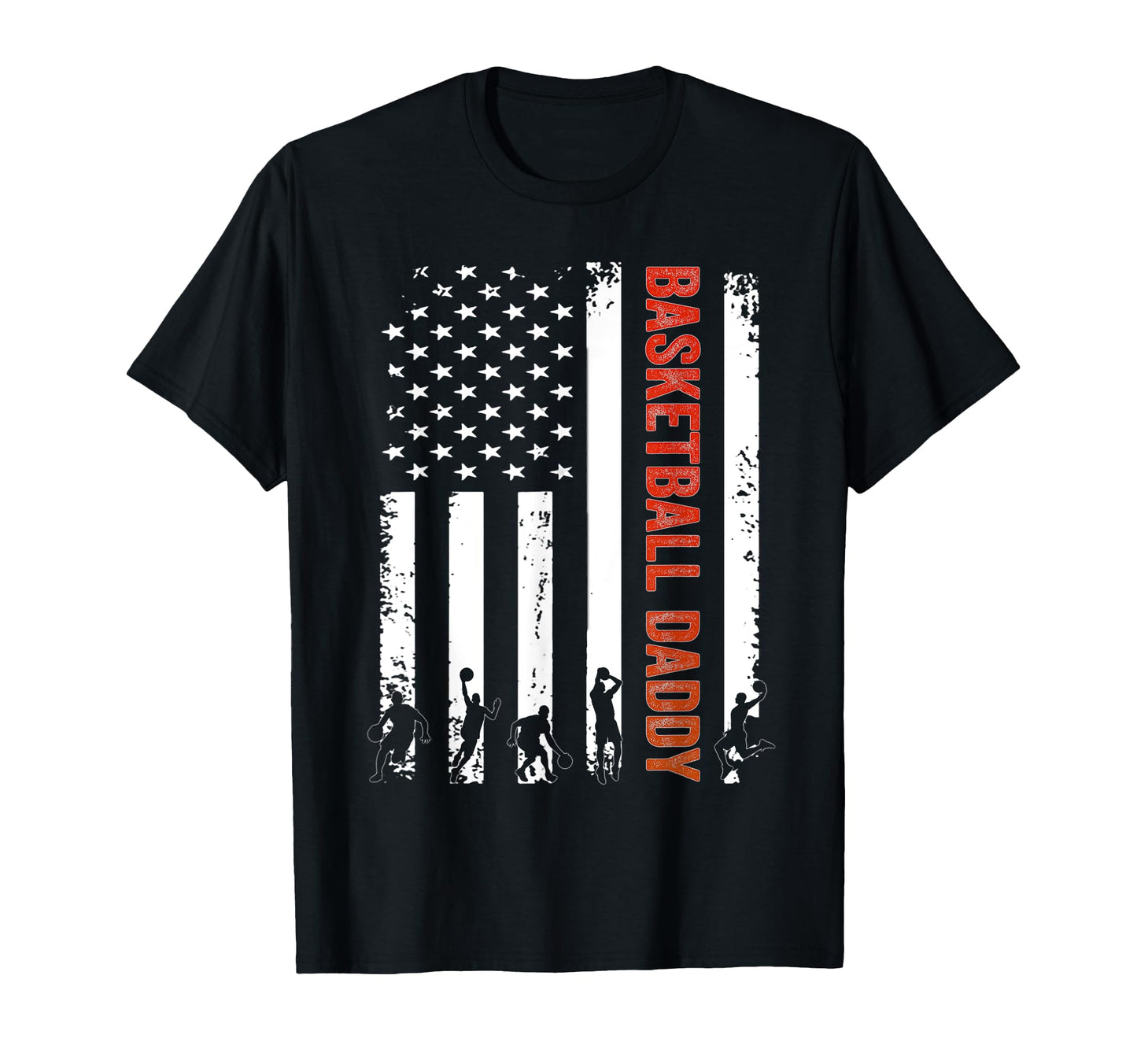 Basketball Daddy Usa Us Flag Basketball T-Shirt - Aesthetic Graphic Unisex - T-Shirt, Sweatshirt, Hoodie