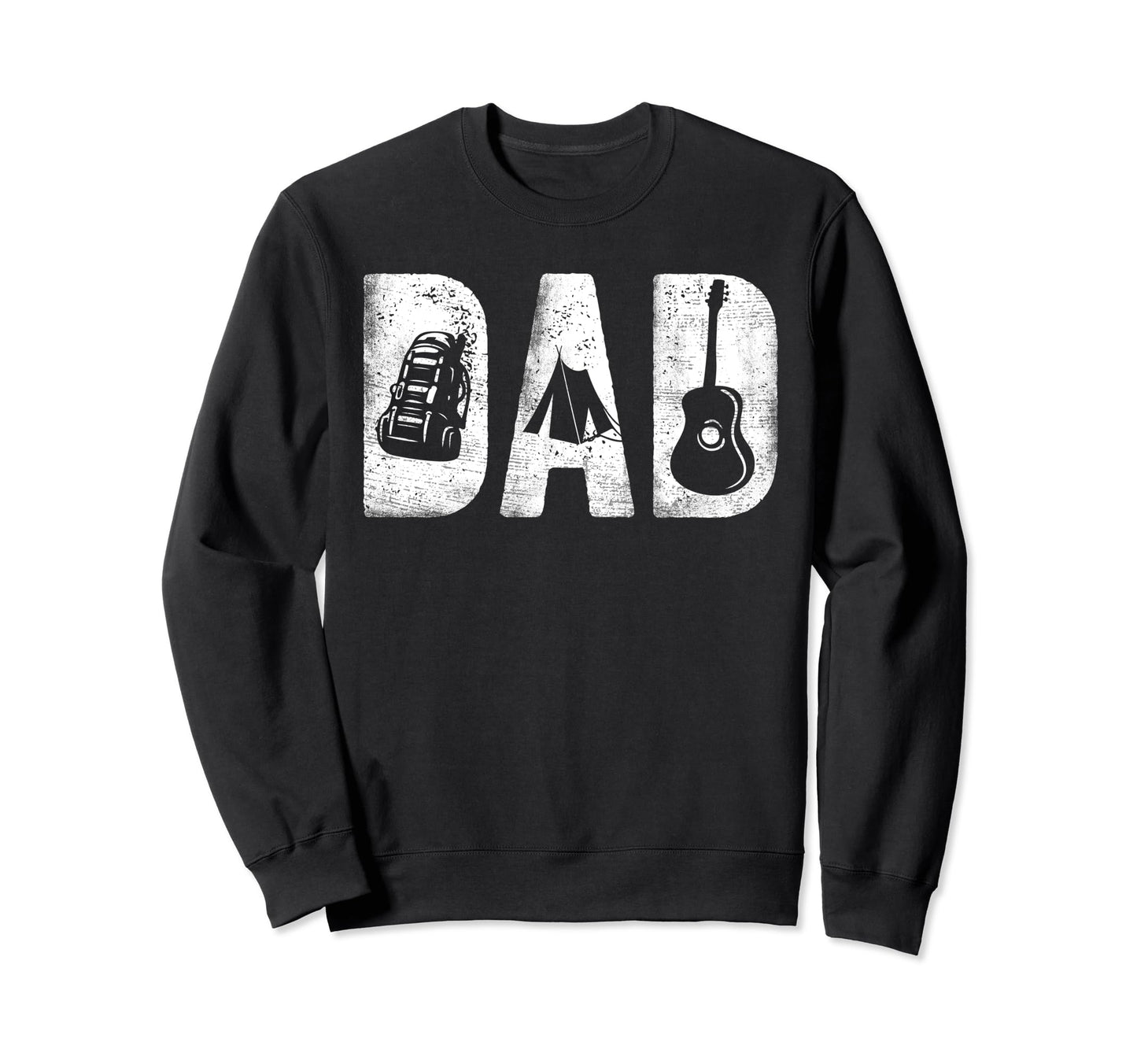 Camping Dad Bold Font Fathers Day Sweatshirt - Unique Graphic Men Women - T-Shirt, Sweatshirt, Hoodie