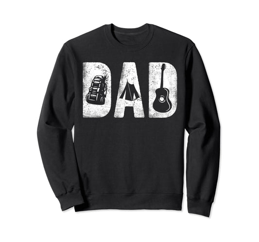 Camping Dad Bold Font Fathers Day Sweatshirt - Unique Graphic Men Women - T-Shirt, Sweatshirt, Hoodie