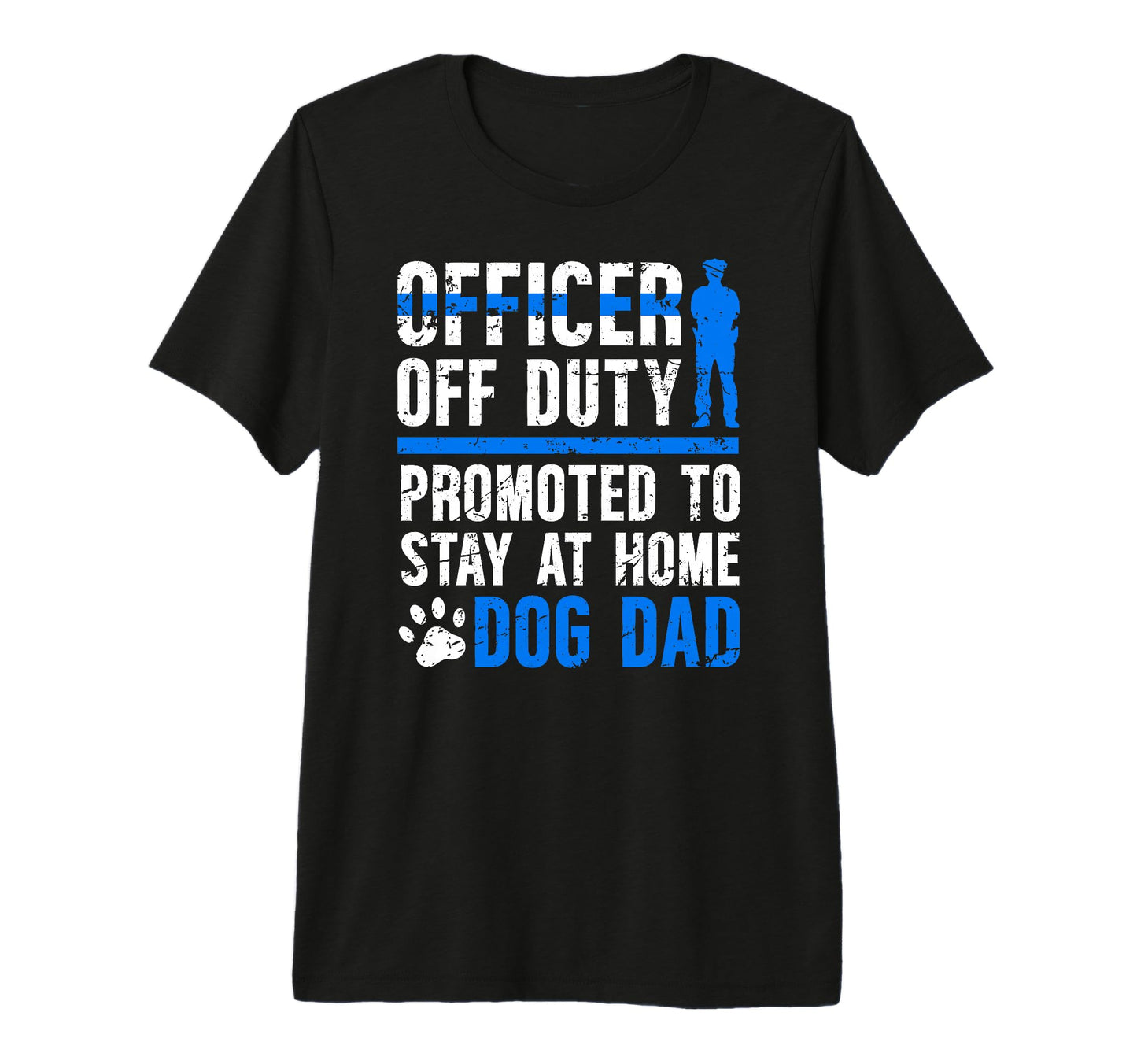 Mens Dog Dad Retired Police Officer T-Shirt - Unique Graphic for Adults - T-Shirt, Sweatshirt, Hoodie