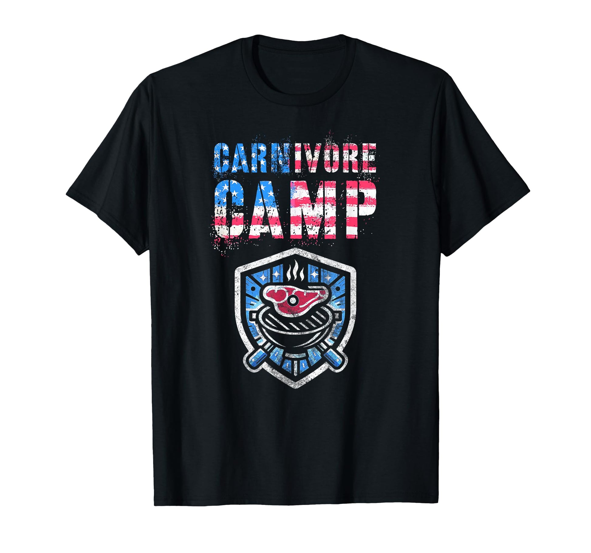 Funny Usa Carnivore Camp Grill Dad T-Shirt - Unique Graphic Men Women - T-Shirt, Sweatshirt, Hoodie