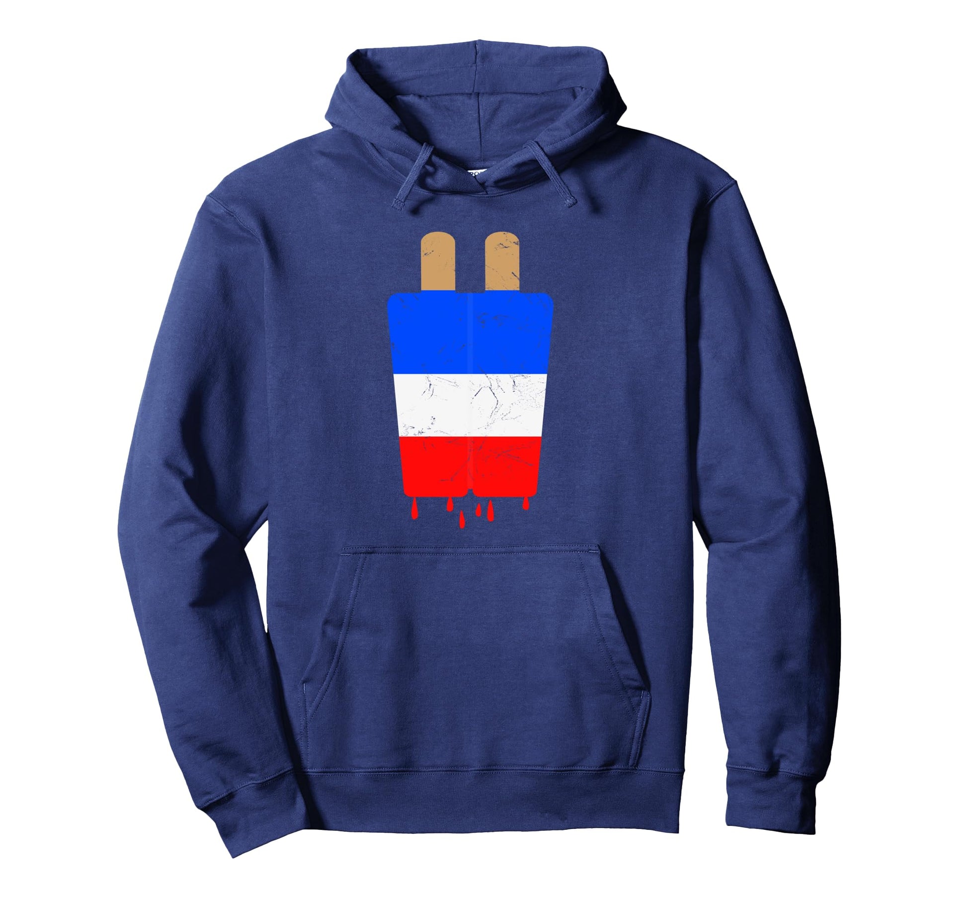 4Th July Ice Pop Red White Blue Hoodie - Casual Everyday Wear Unisex - T-Shirt, Sweatshirt, Hoodie