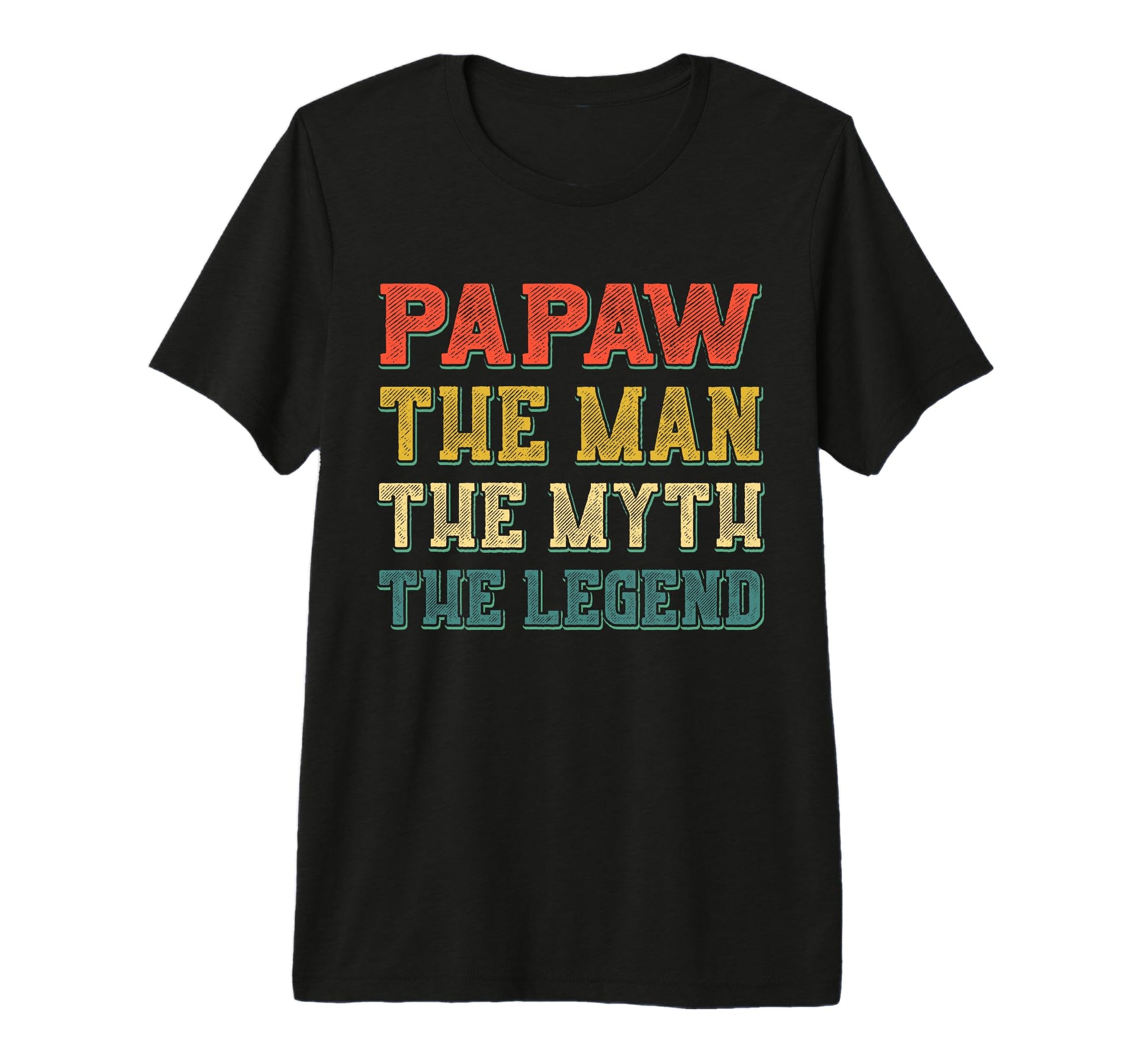 Mens Papaw Myth Legend Dad Grandpa Tri T-Shirt - Unique Graphic Men Women - T-Shirt, Sweatshirt, Hoodie