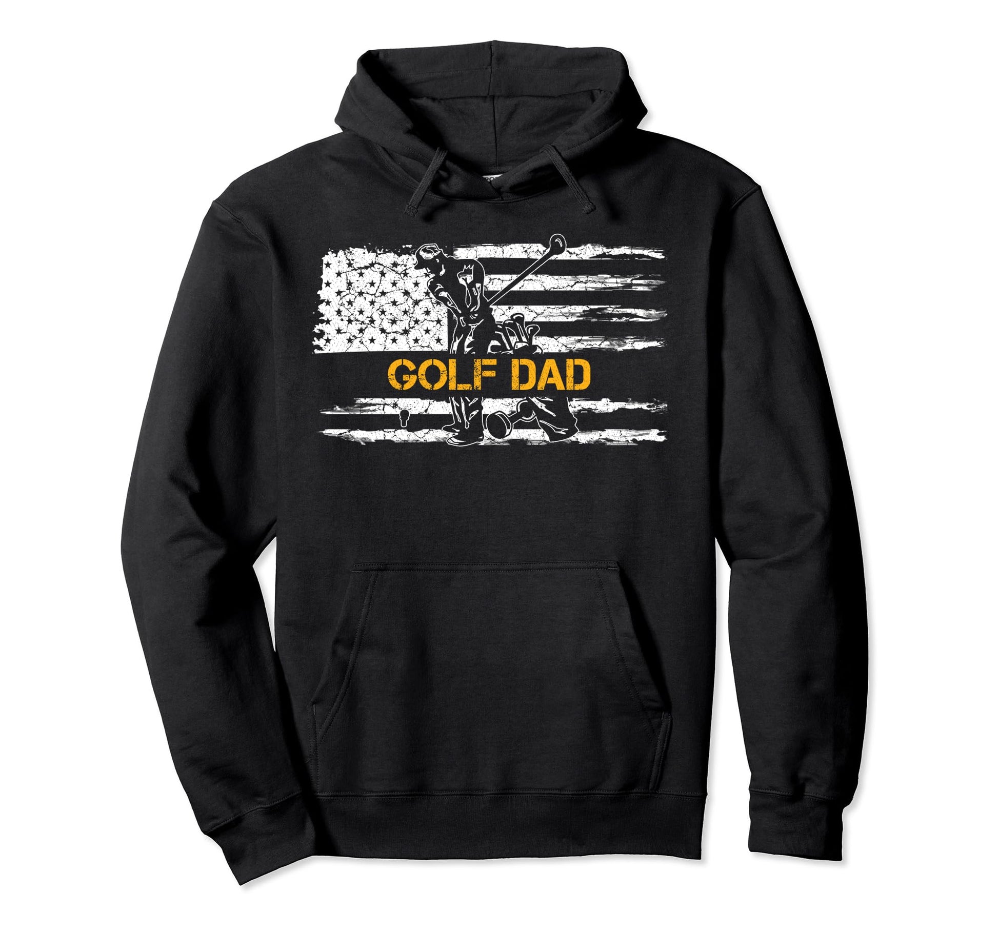 Usa American Flag Proud Golf Dad Golfer Hoodie - Trendy Graphic Unisex - T-Shirt, Sweatshirt, Hoodie