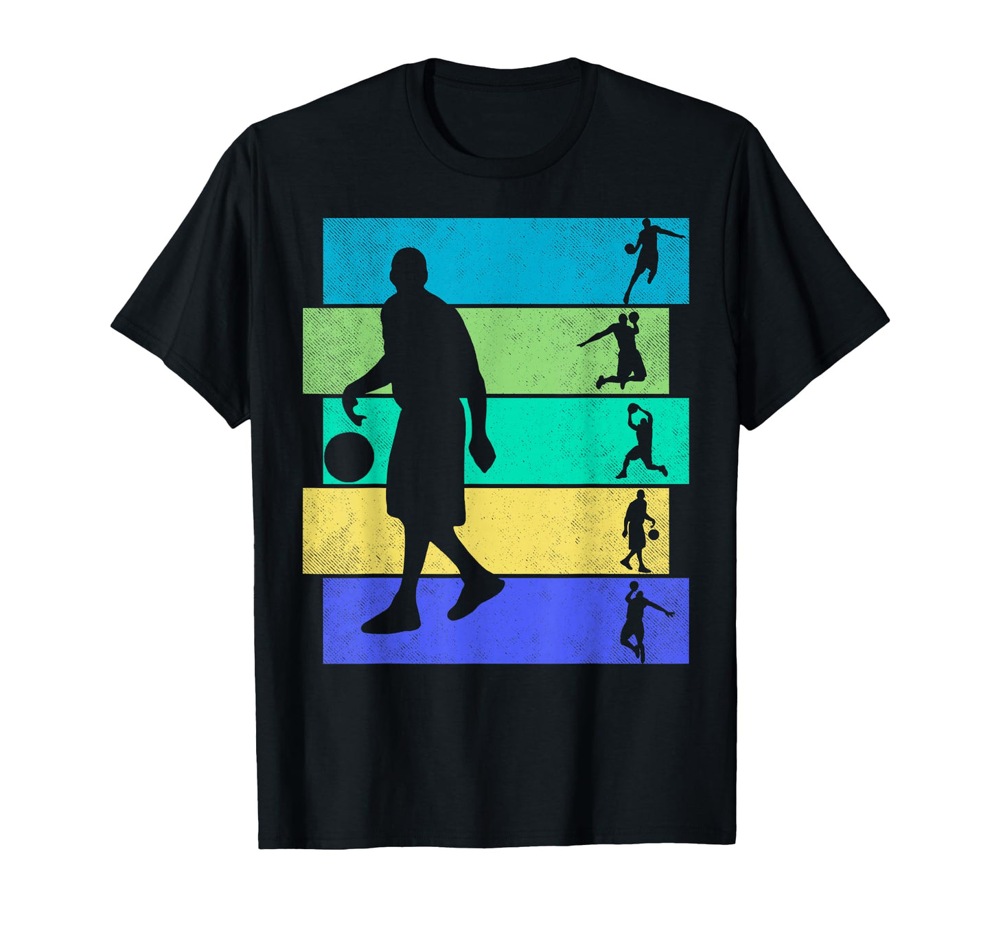 Colorful Basketball Players Slam T-Shirt - Casual Everyday Wear Unisex - T-Shirt, Sweatshirt, Hoodie