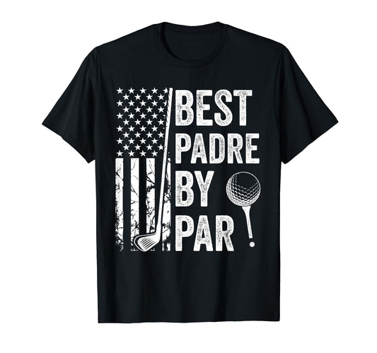 Best Padre Par Usa Flag Golf Fathers Day T-Shirt - Graphic Print Unisex - T-Shirt, Sweatshirt, Hoodie