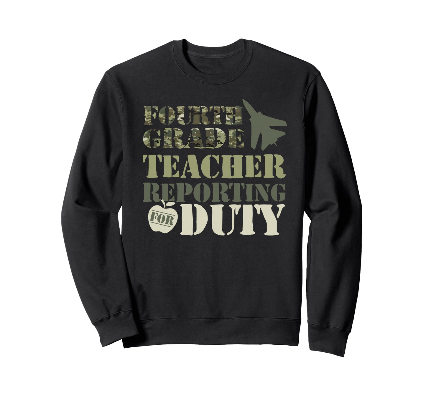 Back To School Old Camo Fourth Grade Sweatshirt - Unique Graphic Unisex - T-Shirt, Sweatshirt, Hoodie