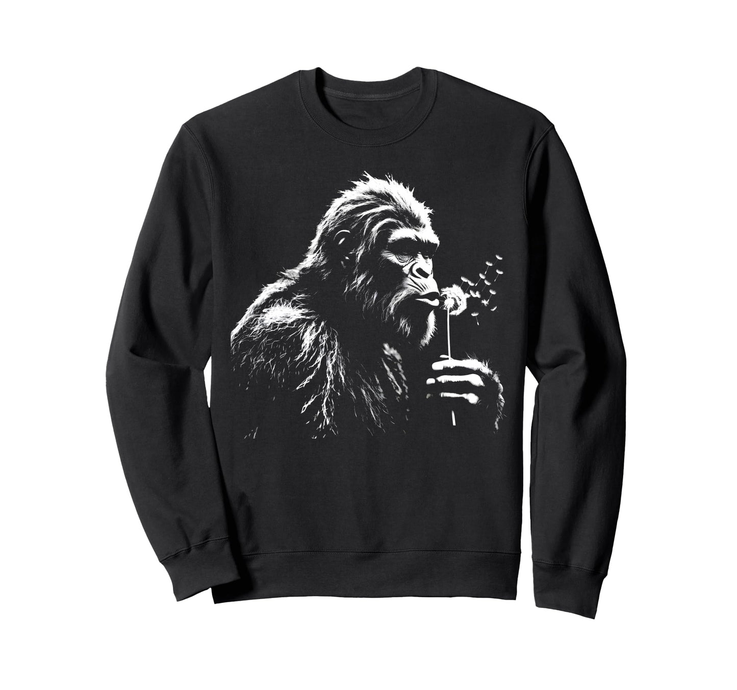 Blowing Wishes Funny Bigfoot Blowing Sweatshirt - Novelty Apparel Unisex - T-Shirt, Sweatshirt, Hoodie