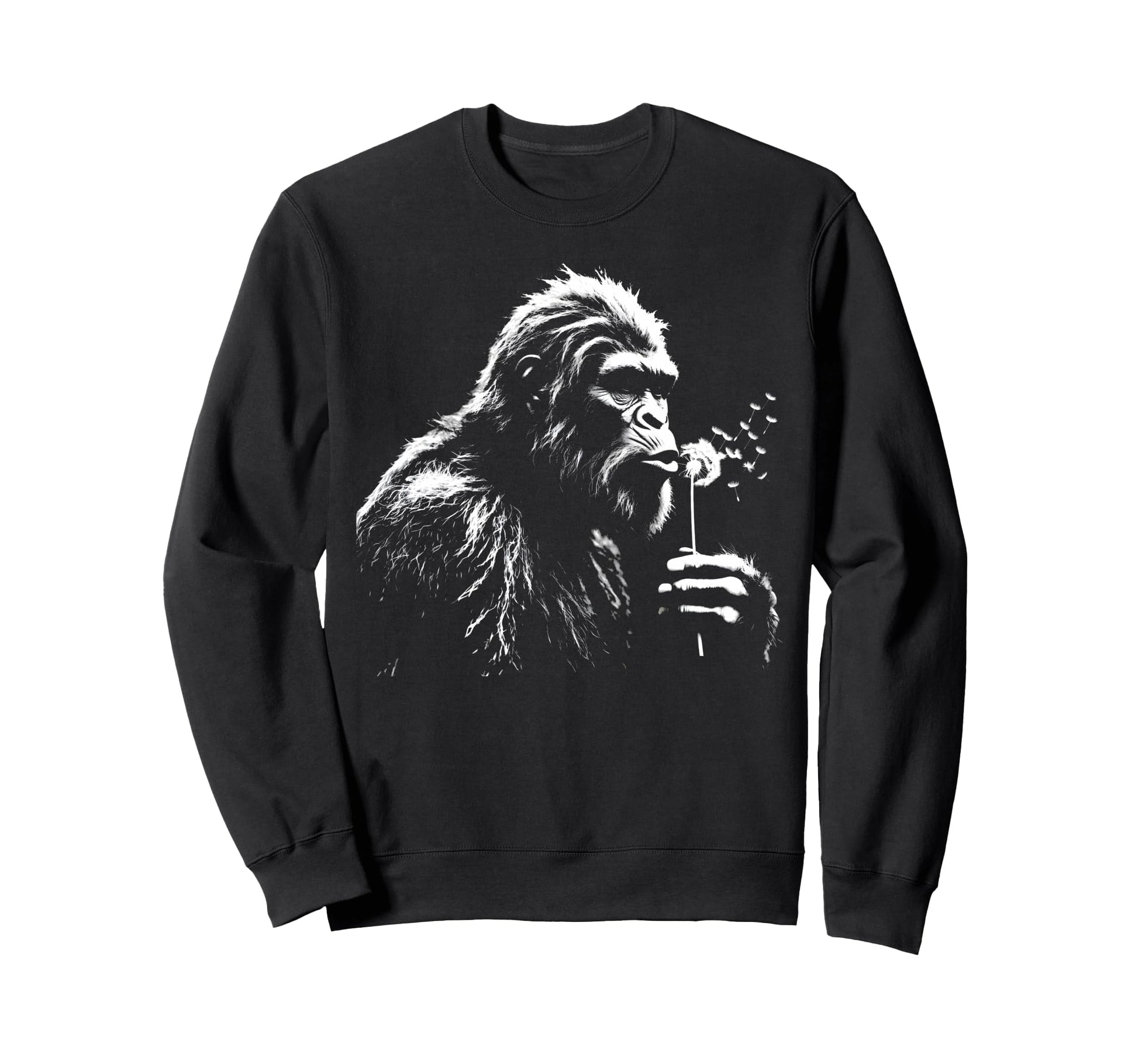 Blowing Wishes Funny Bigfoot Blowing Sweatshirt - Novelty Apparel Unisex - T-Shirt, Sweatshirt, Hoodie