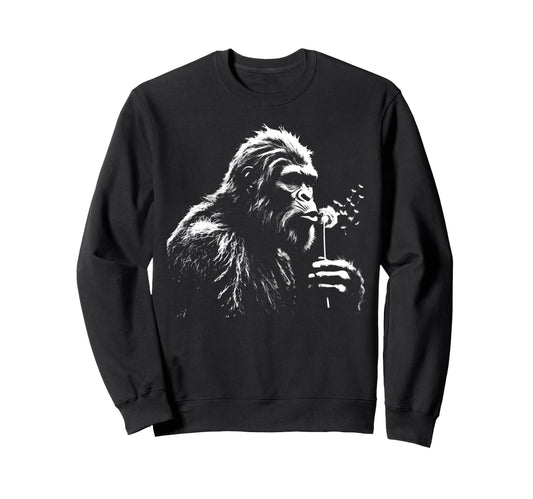 Blowing Wishes Funny Bigfoot Blowing Sweatshirt - Novelty Apparel Unisex - T-Shirt, Sweatshirt, Hoodie