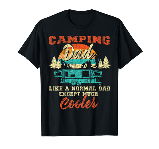 Camping Dad Pop Up Camper Rv Trailer T-Shirt - Aesthetic Graphic Men Women - T-Shirt, Sweatshirt, Hoodie