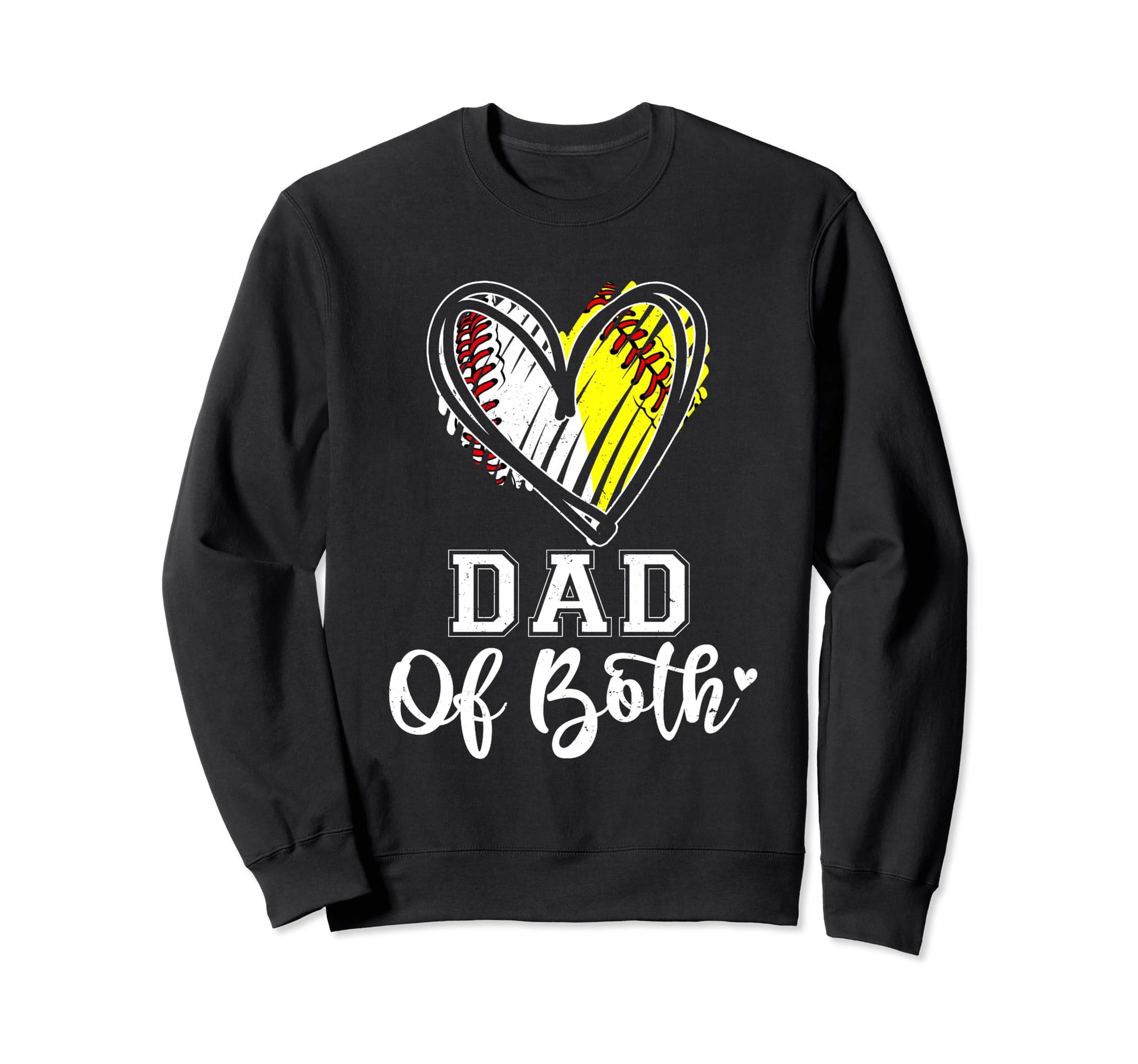 Dad Both Baseball Softball Dad Sweatshirt - Minimalist Print Unisex - T-Shirt, Sweatshirt, Hoodie