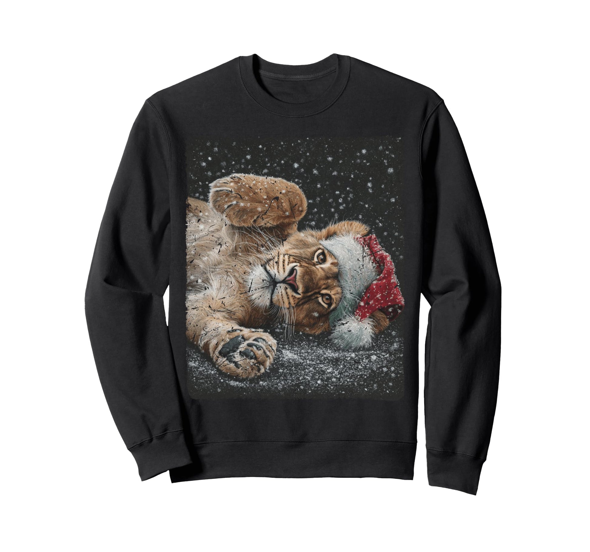 Pop Art Tiger Winter Designer Sweatshirt - Streetwear Style for Adults - T-Shirt, Sweatshirt, Hoodie