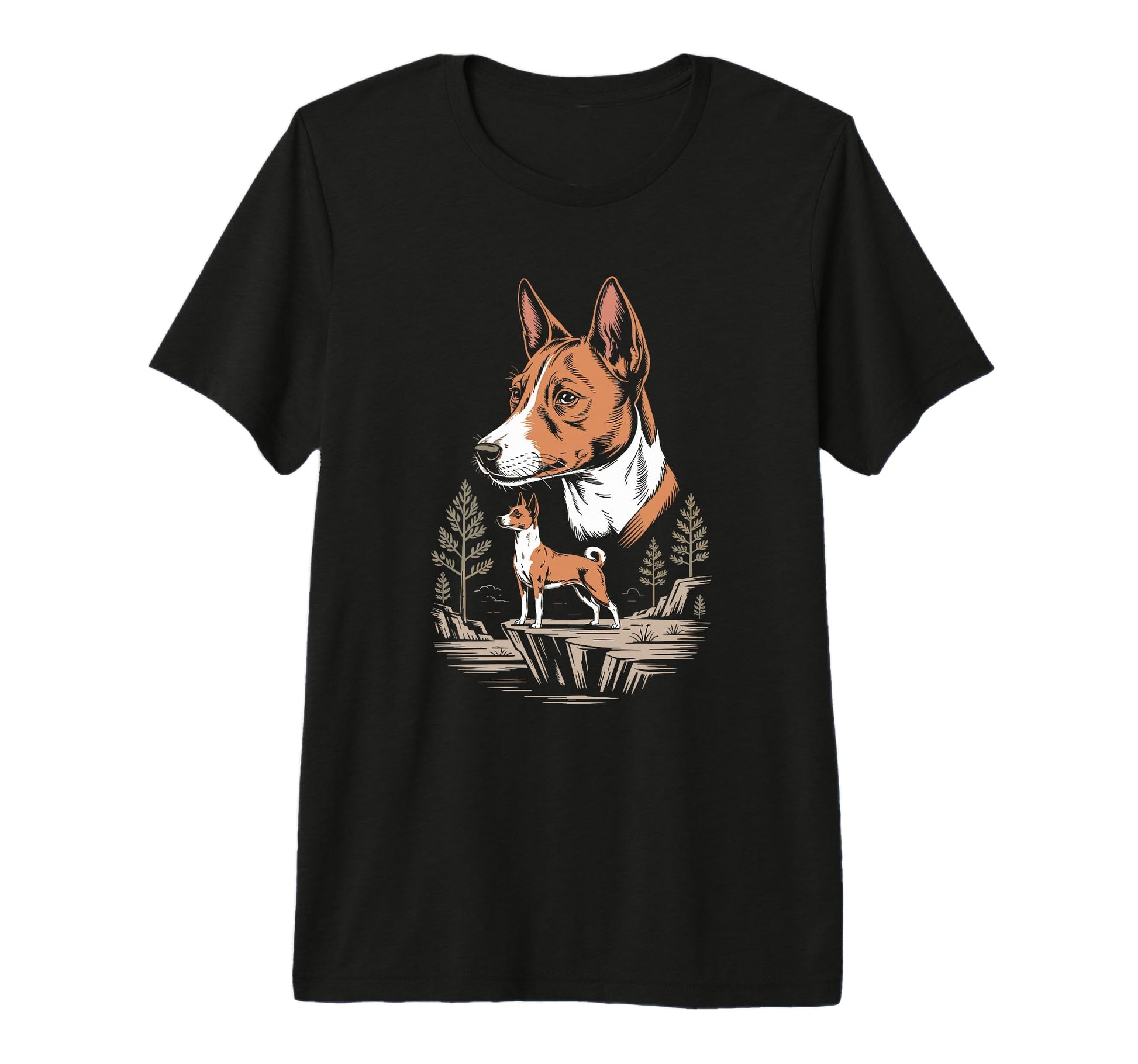 Mom Dad Basenji Dog Owner Hiking T-Shirt - Casual Everyday Wear for Adults - T-Shirt, Sweatshirt, Hoodie