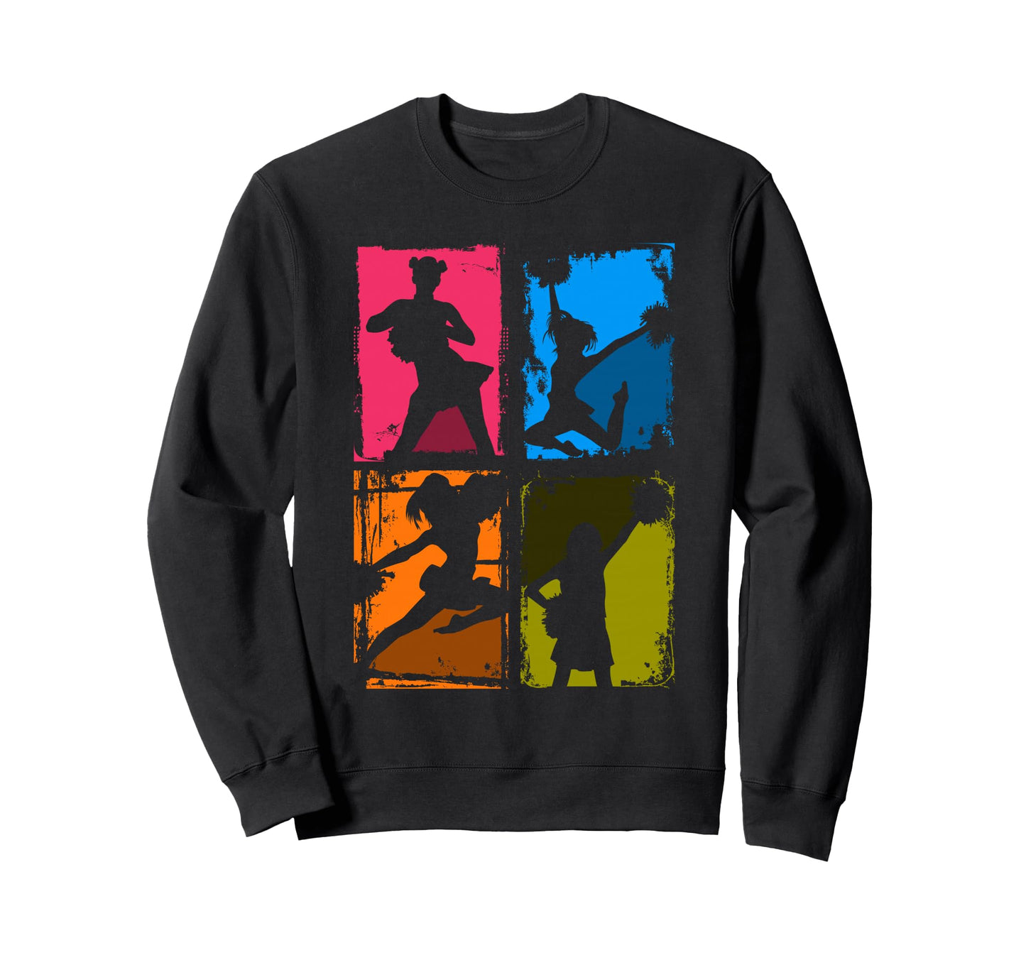 Colorful Cheerleading Cheer Team Sweatshirt - Custom Art Print for Adults - T-Shirt, Sweatshirt, Hoodie