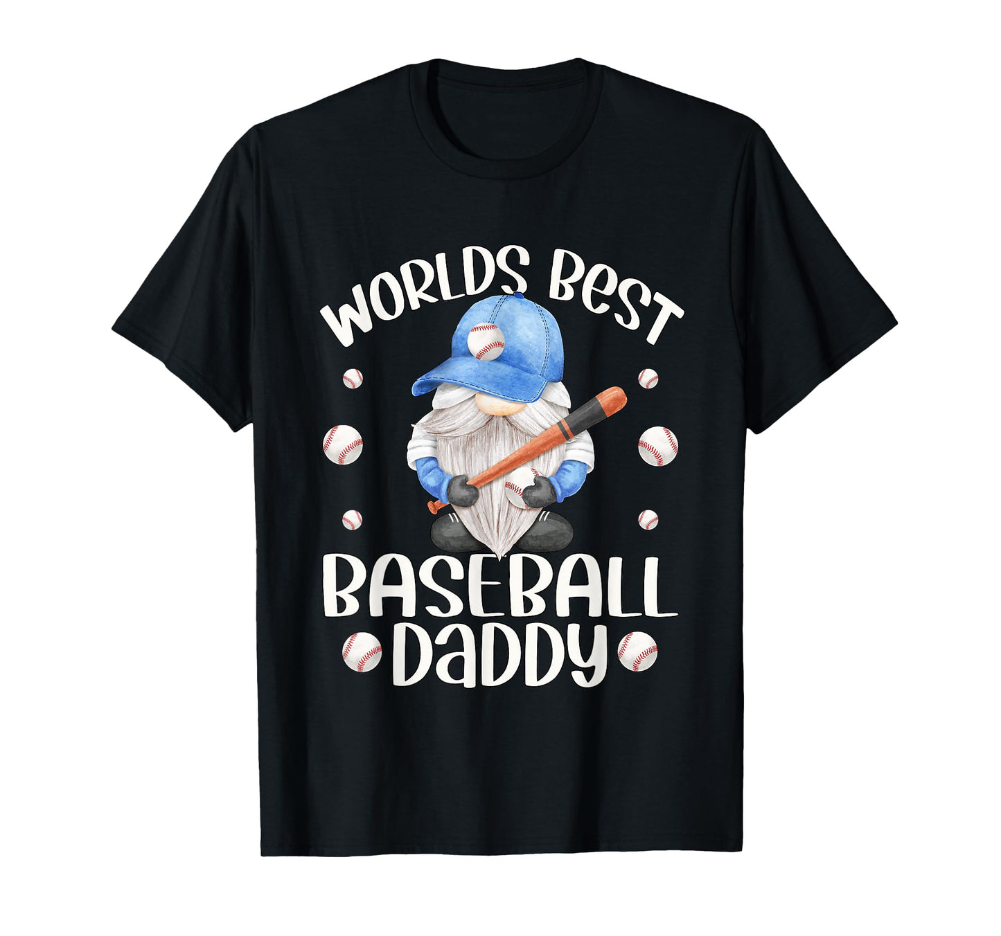 Funny Fathers Day Baseball Gnome T-Shirt - Fun Novelty Design Men Women - T-Shirt, Sweatshirt, Hoodie