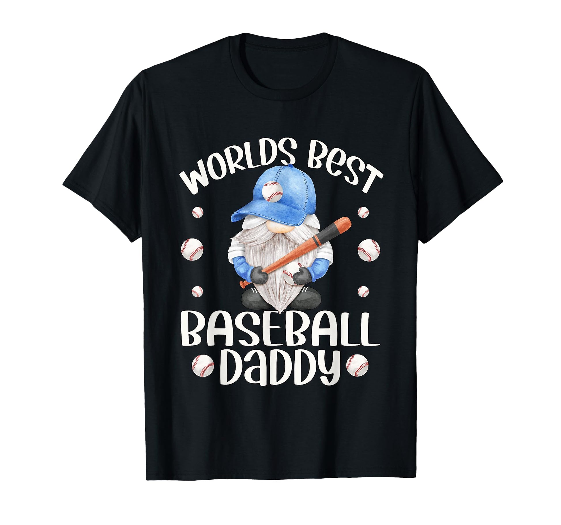 Funny Fathers Day Baseball Gnome T-Shirt - Fun Novelty Design Men Women - T-Shirt, Sweatshirt, Hoodie