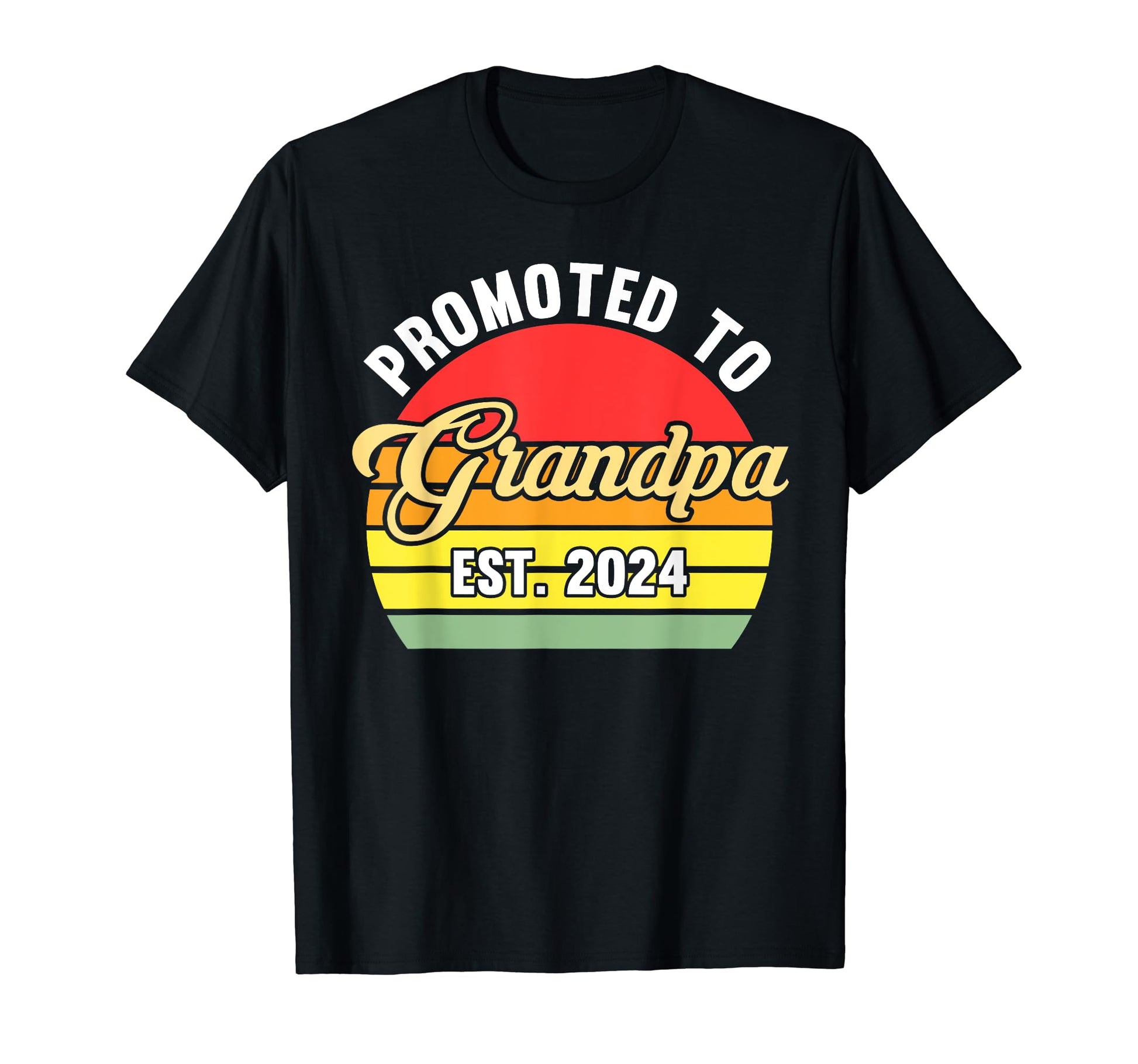 Promoted To Grandpa Est 2024 Granddad T-Shirt - Minimalist Print for Adults - T-Shirt, Sweatshirt, Hoodie