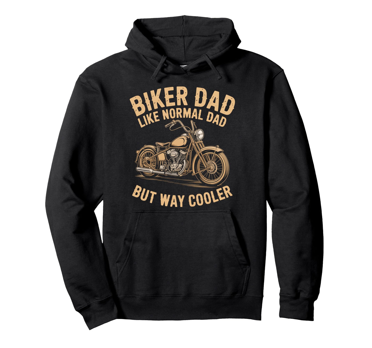 Biker Dad Motorcycle Funny Bike Hoodie - Minimalist Print Men Women - T-Shirt, Sweatshirt, Hoodie