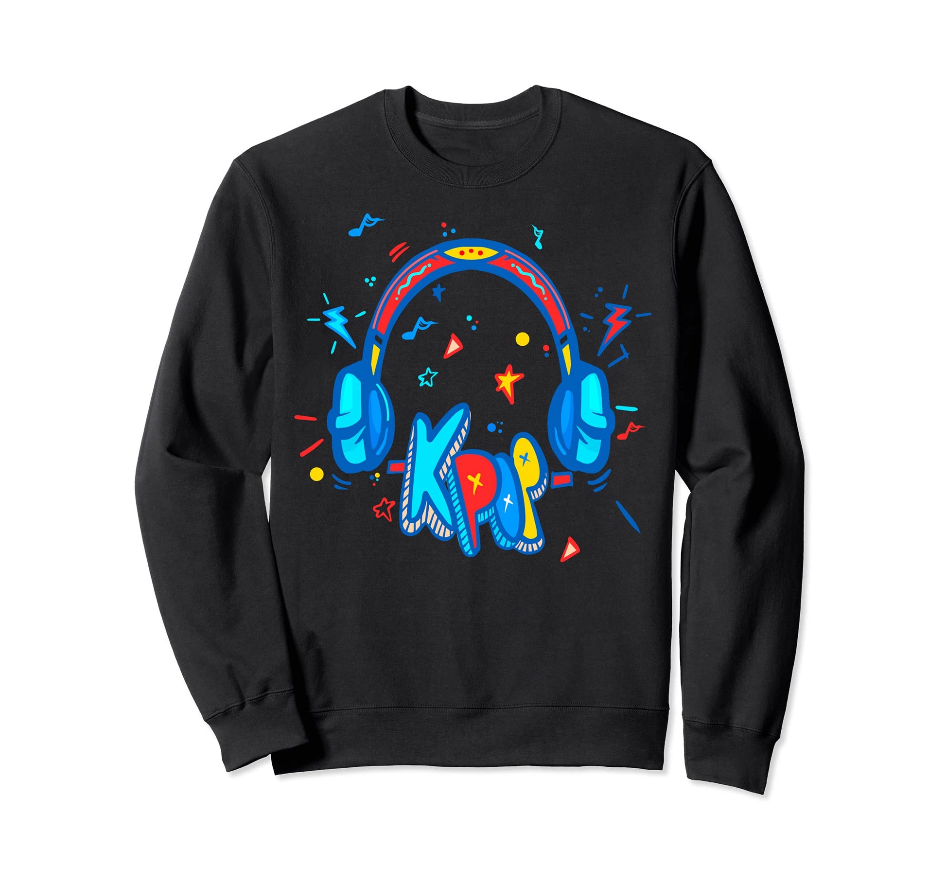 Headphones K Pop K Pop Music Lover Sweatshirt - Minimalist Print Men Women - T-Shirt, Sweatshirt, Hoodie