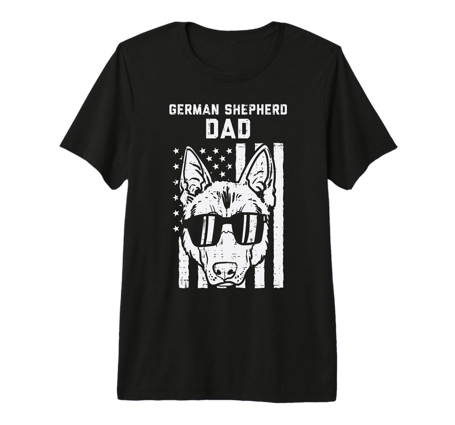 German Shepherd Dad Flag Patriotic Dog T-Shirt - Graphic Print for Adults - T-Shirt, Sweatshirt, Hoodie