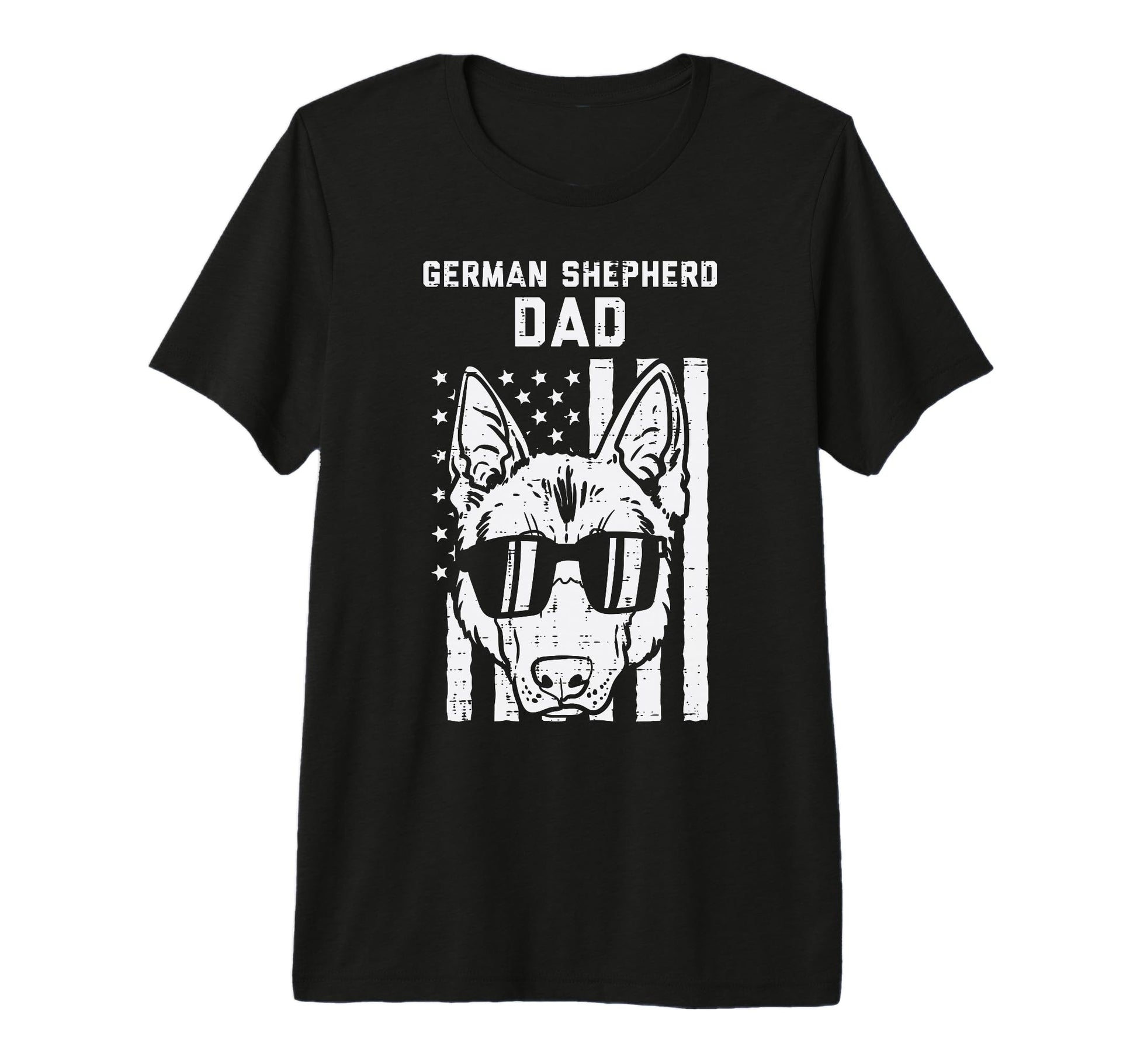 German Shepherd Dad Flag Patriotic Dog T-Shirt - Graphic Print for Adults - T-Shirt, Sweatshirt, Hoodie